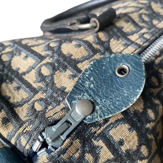 Christian Dior Monsieur Authentic Vintage Dior Trotter/Boston Bag in Blue Size ONE SIZE - 6 Thumbnail
