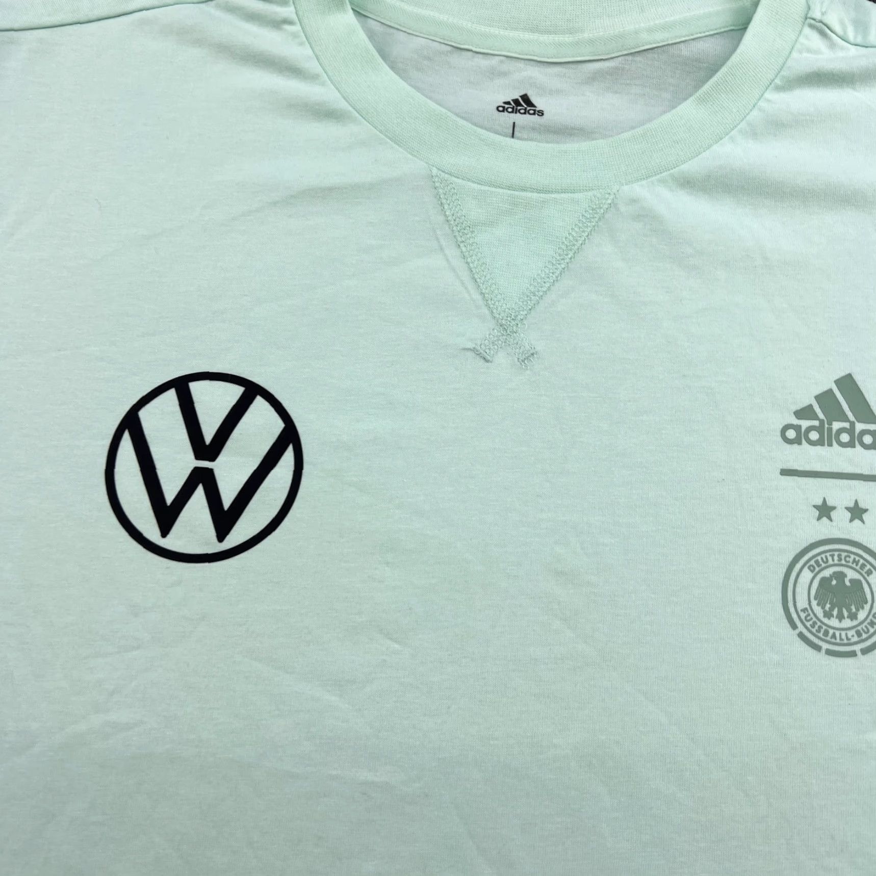Adidas Germany 2022 Adidas Teal V Neck Womens T-Shirt Large Football Soccer Jersey Shirts Ladies ML size L Size L / US 10 / IT 46 - 3 Thumbnail