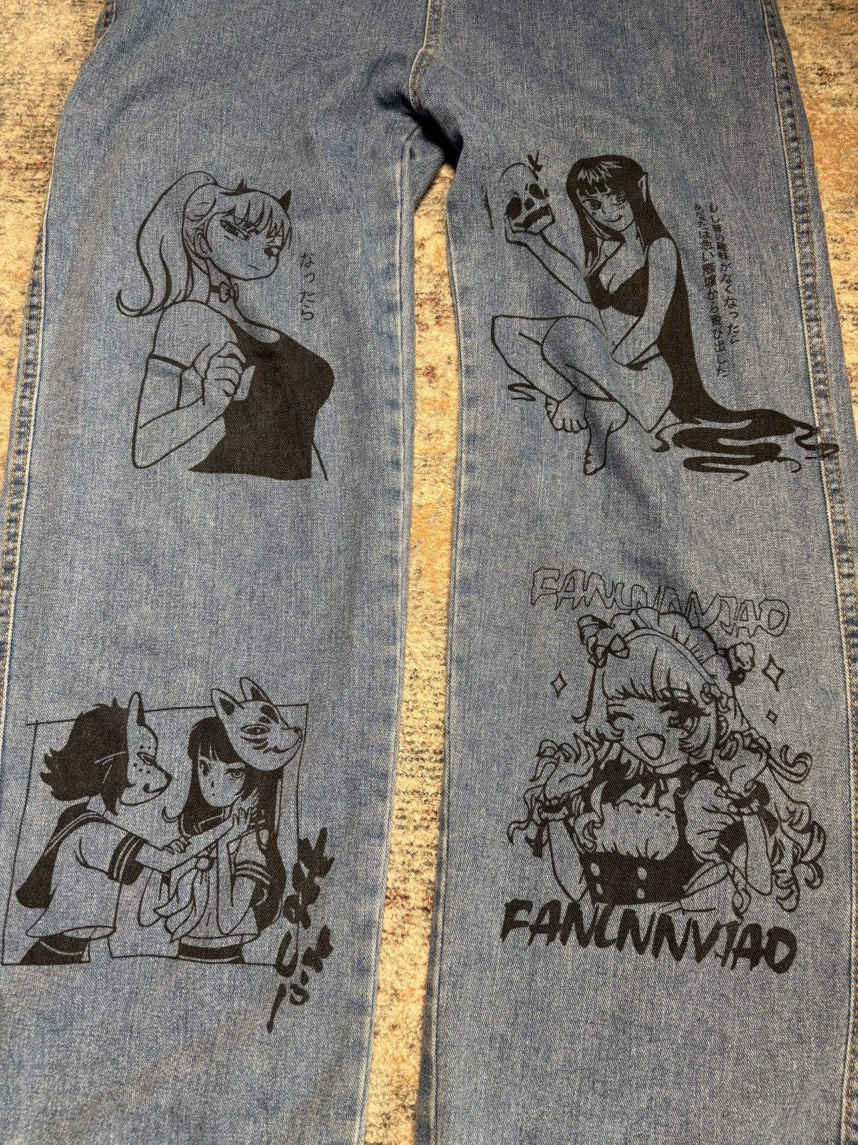 If Six Was Nine In the Attic Graphic Denim Size US 33 - 2 Thumbnail