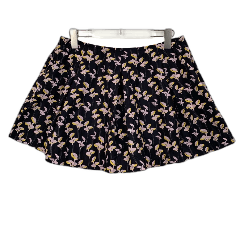 MiuMiu Black Skirt with Bow Print