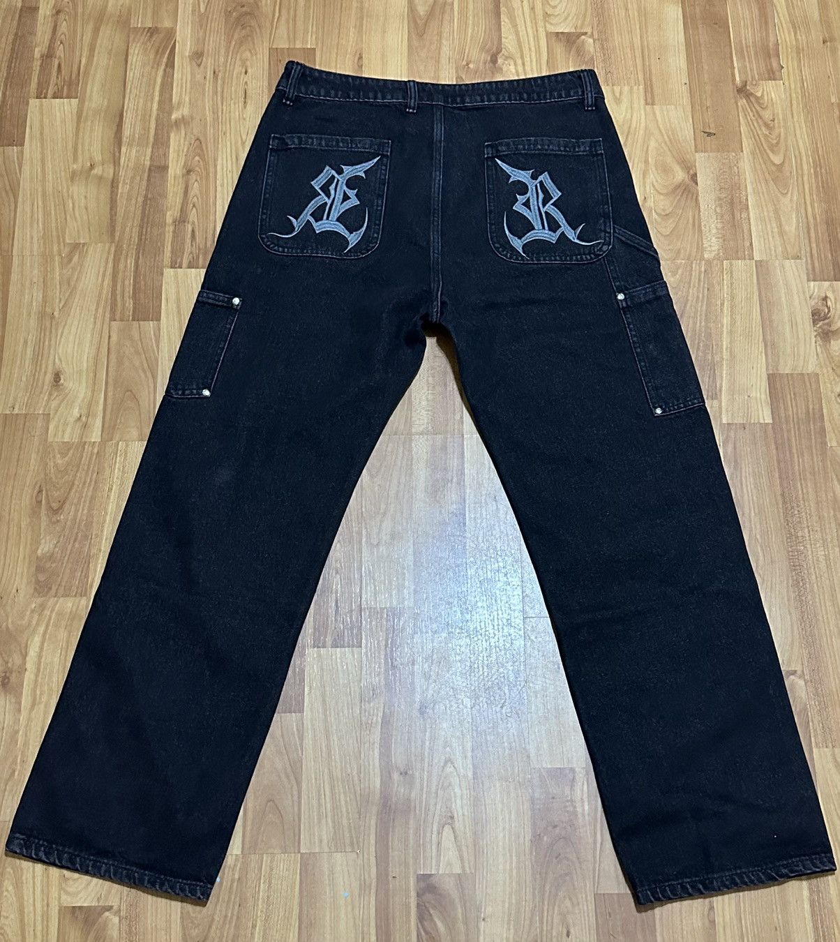 Revenge Revenge Catacombs Carpenter Denim Washed Burgundy Size US 32 / EU 48 - 5 Thumbnail