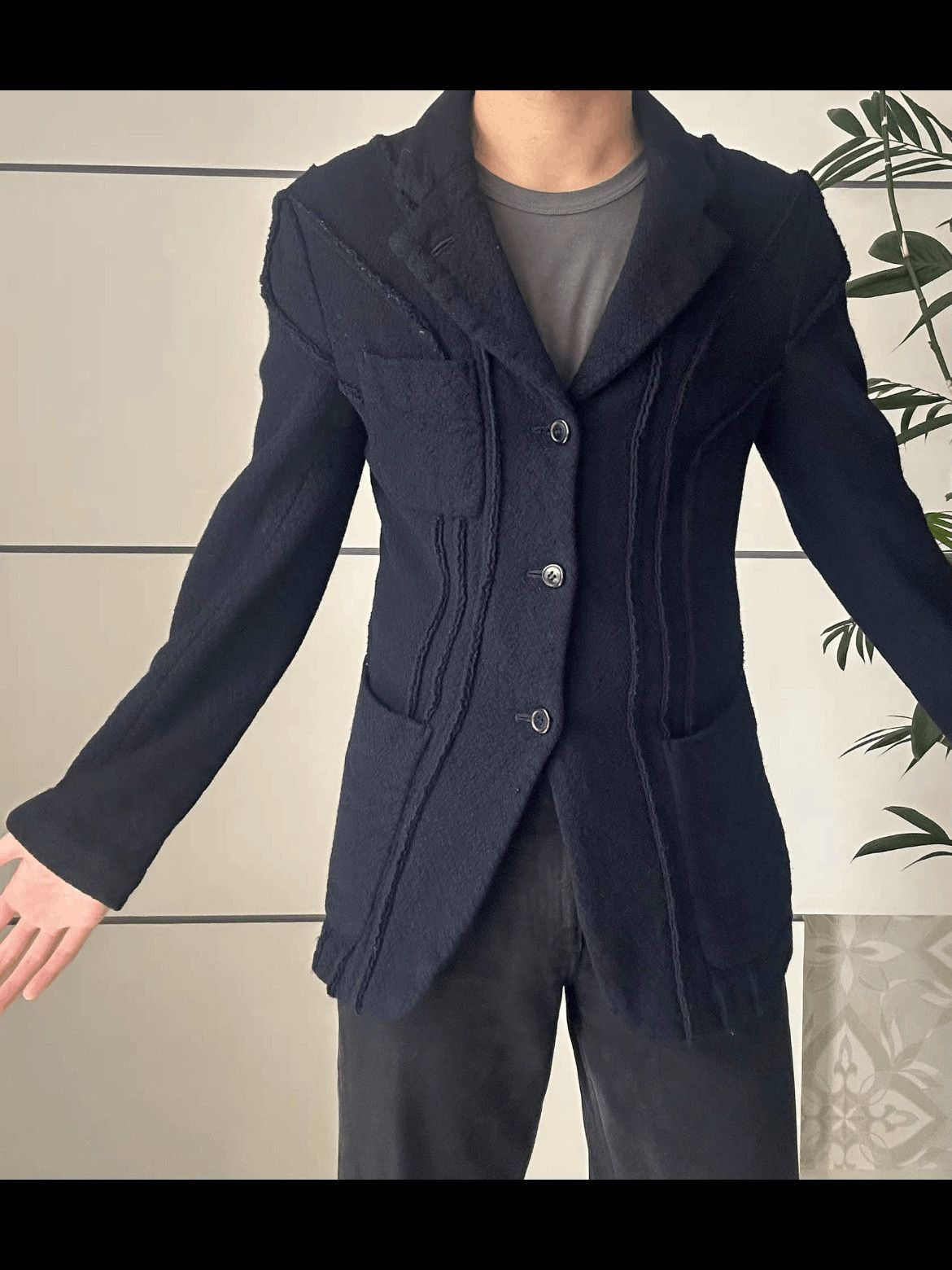 Comme des Garcons Homme Plus Comme Des Garcons Homme Plus 03AW Curve Blazer-2508 Size US S / EU 44-46 / 1 - 5 Thumbnail