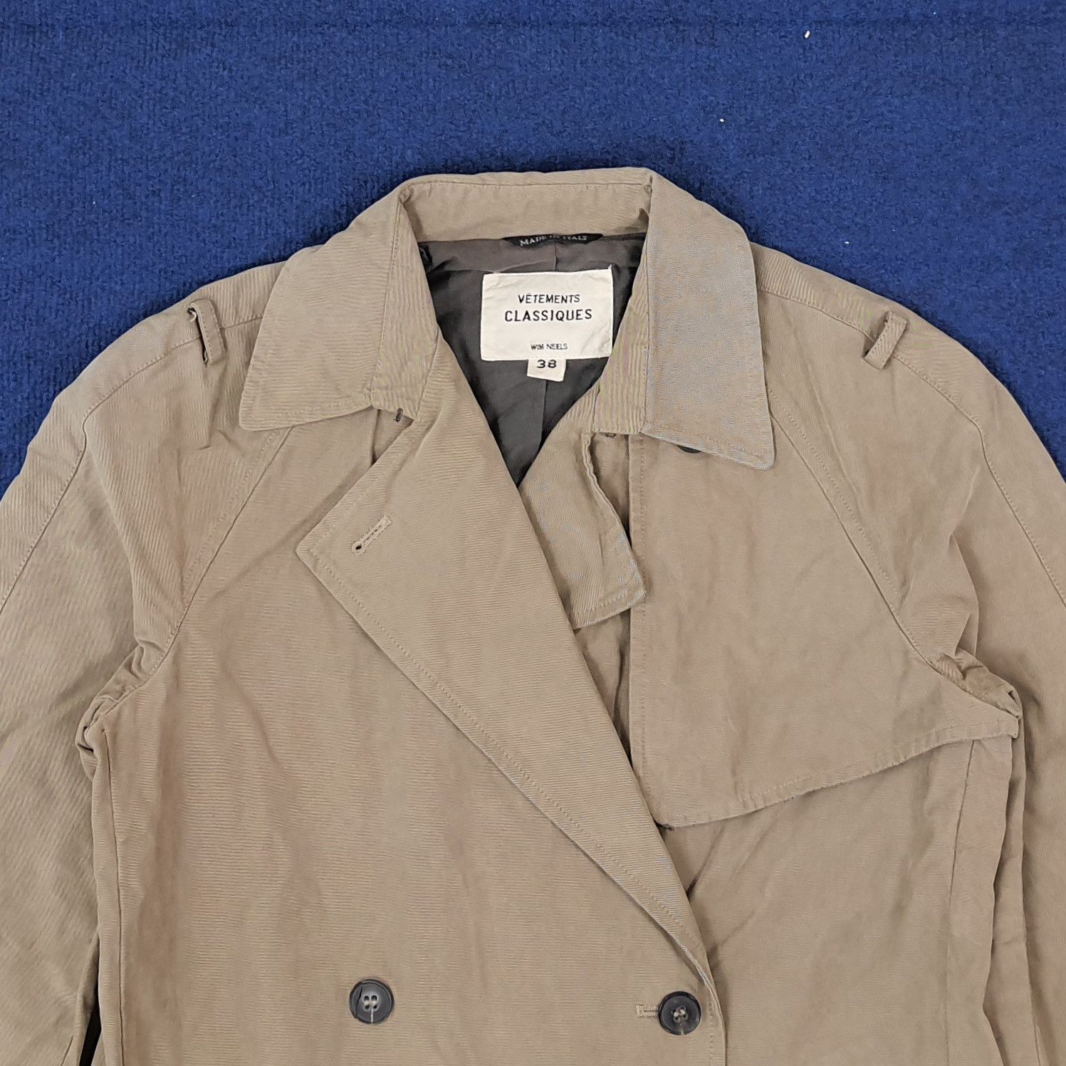 Designer Vintage Vetements Classiques Trench Jacket C242N24 Size US M / EU 48-50 / 2 - 2 Thumbnail