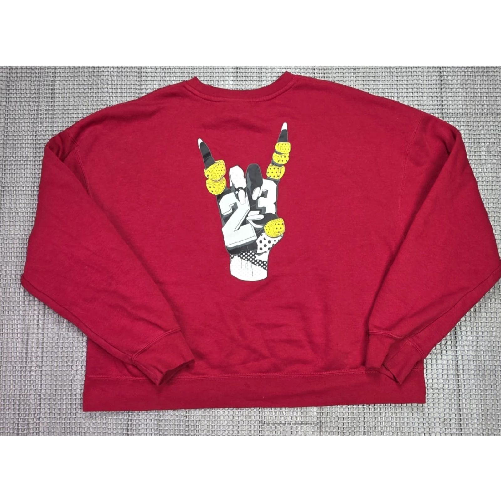 Nike Nike Jordan Jumpman Sweatshirt Women's Red Loose Fit Pullover Crew Neck Size M Size M / US 6-8 / IT 42-44 - 5 Thumbnail