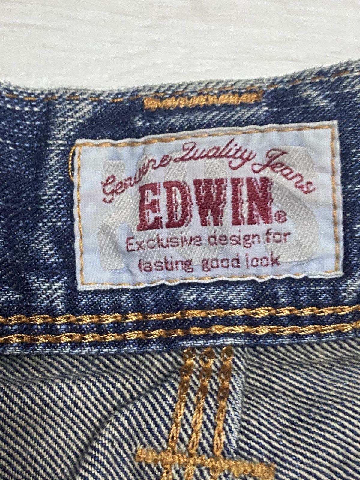 Junya Watanabe Vintage Edwin XV Buckle Back Wide Leg Baggy Bootcut Jeans Size US 36 / EU 52 - 20 Thumbnail