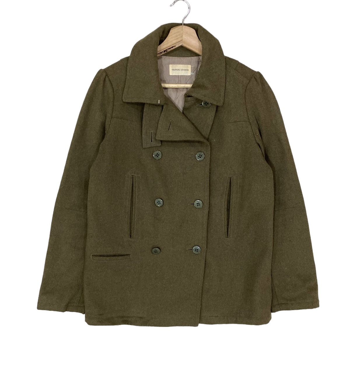 Tsumori Chisato 🇯🇵TSUMORI CHISATO PEACOT WOOL DOUBLE BREASTED JACKET Size S / US 4 / IT 40 - 2 Thumbnail