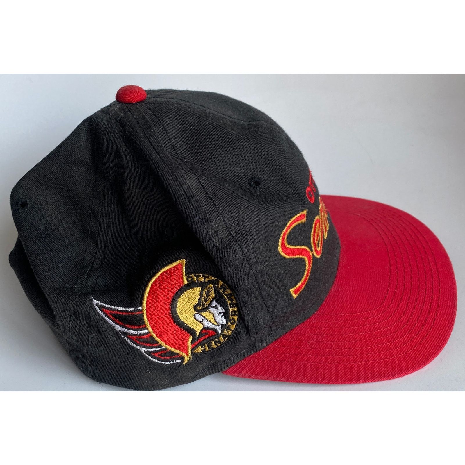 NHL Ottawa Senators 90s Dline SCRIPT Sports snapback Twill vtg Size ONE SIZE - 2 Thumbnail
