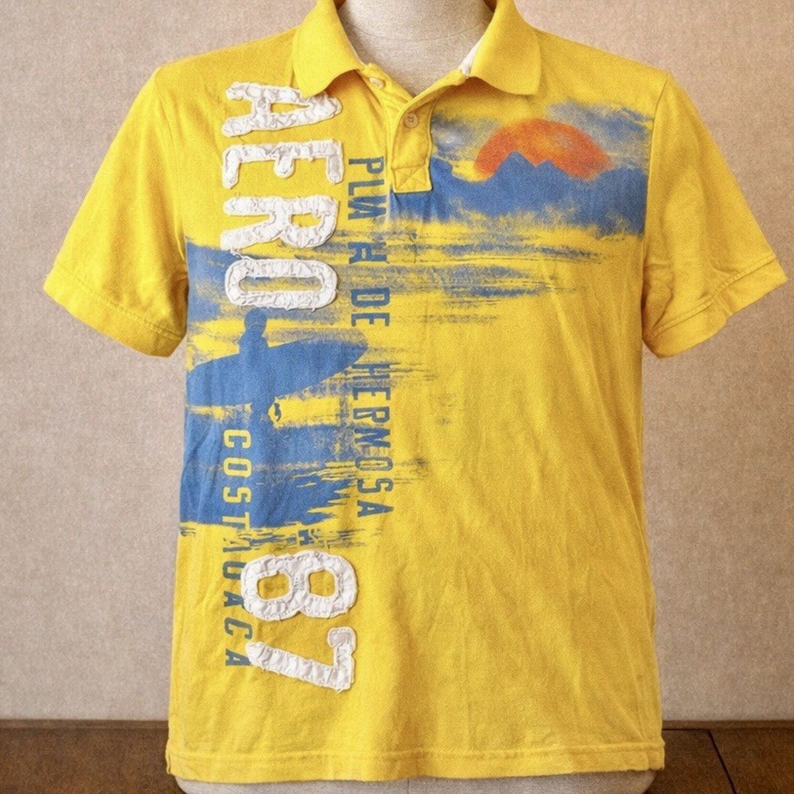 Aeropostale Vintage Aeropostale Yellow Polo Shirt XXL Costa Rica Cotton Size US XXL / EU 58 / 5 - 1 Thumbnail