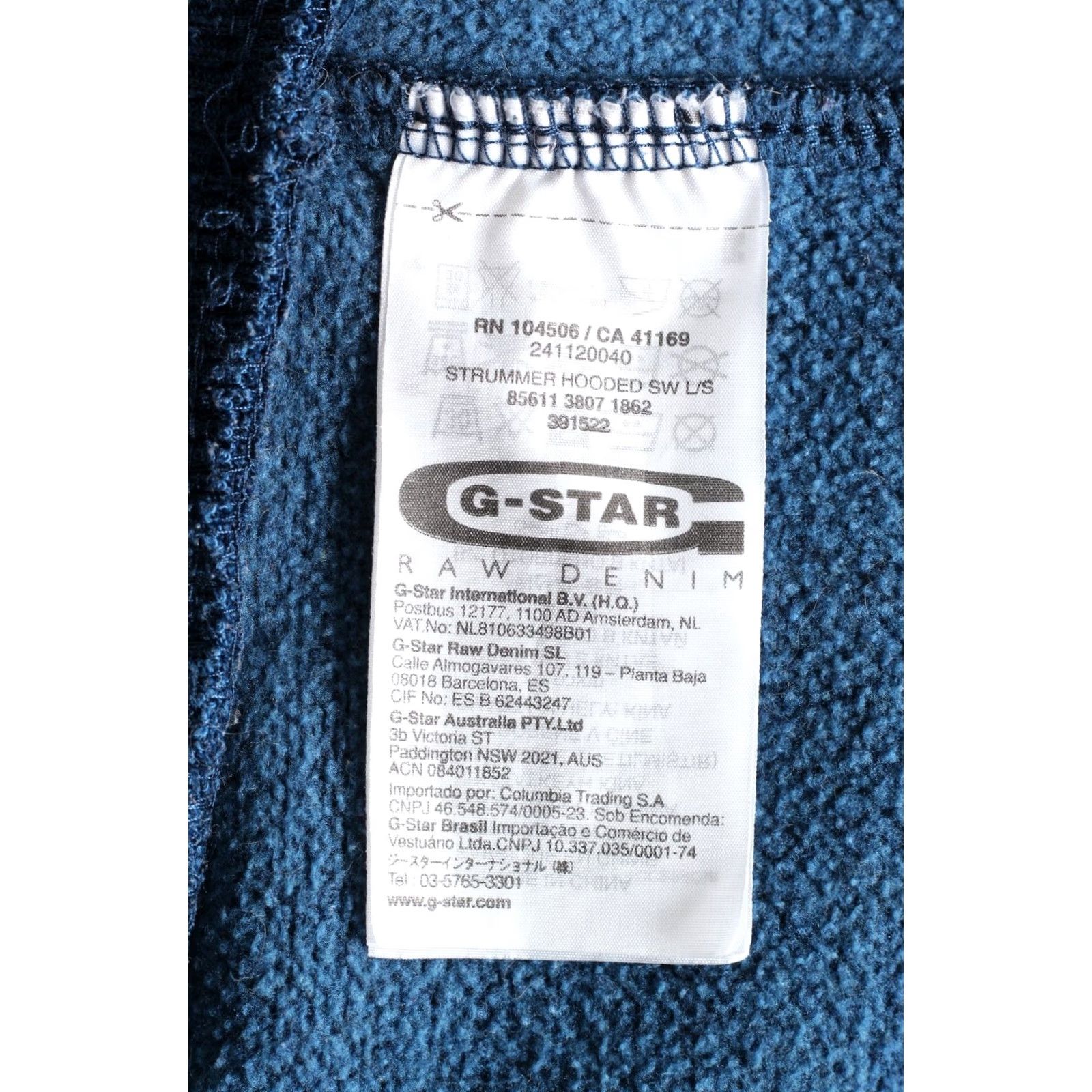 G-Star G-STAR Strummer Hooded Hoodie Sweatshirt Men M Blue VR2604 Hoodie Size US M / EU 48-50 / 2 - 6 Thumbnail