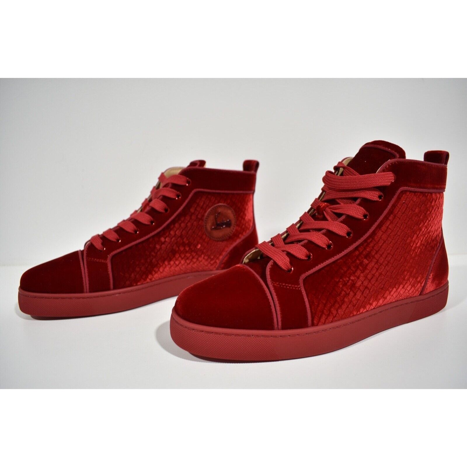 Christian Louboutin Christian Louboutin Louis Orlato Flat Velours Loubi Red Size US 9 / EU 42 - 9 Thumbnail