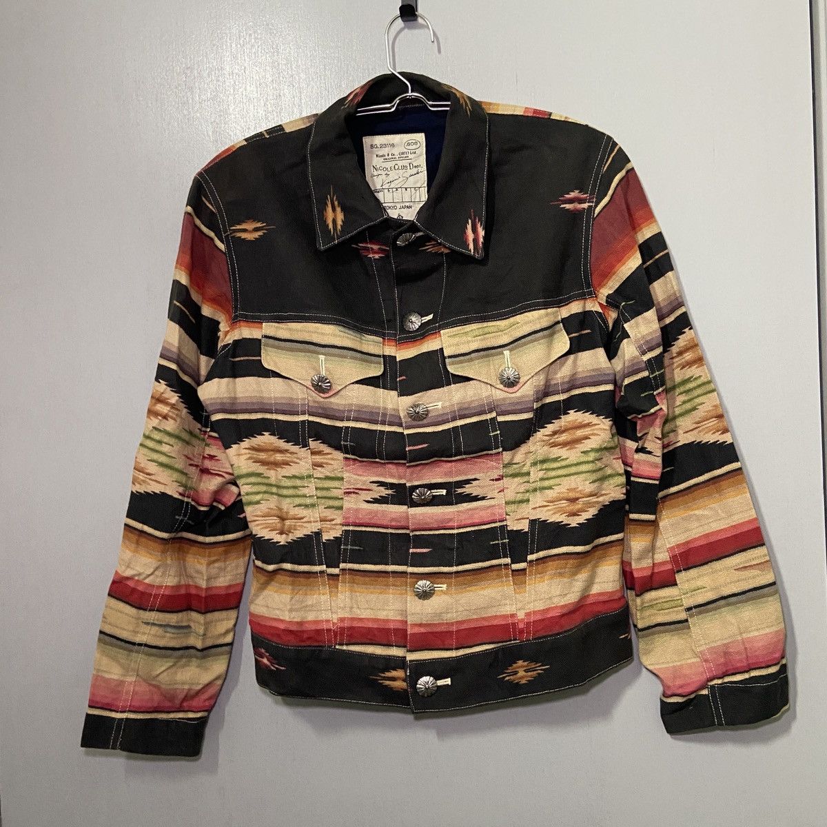 Hypebeast × Japanese Brand × Nicole Club NCFM Nicole Club For Men Navajo Jacket by Kagumi Sasaki Size US S / EU 44-46 / 1 - 1 Thumbnail