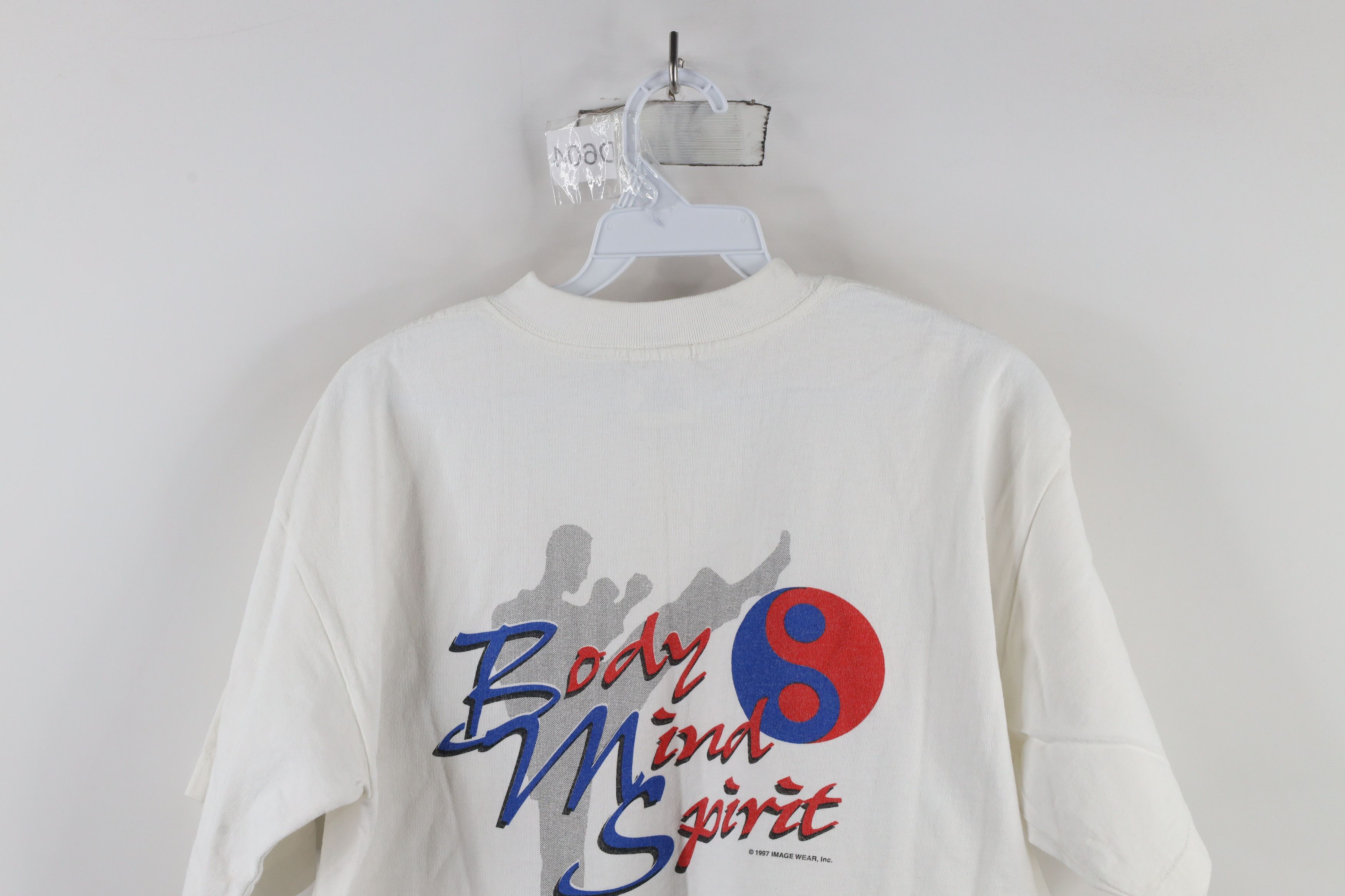 Vintage Vintage 90s Martial Arts America T-Shirt White Cotton Size US M / EU 48-50 / 2 - 12 Thumbnail