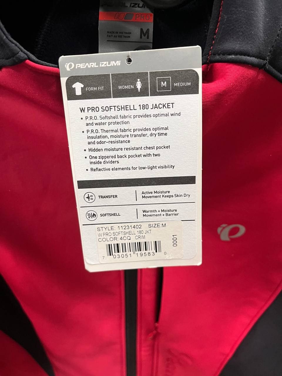 PEARL iZUMi Pearl Izumi W Pro Softshell Jacket Thermal Cycling Women M Size M / US 6-8 / IT 42-44 - 3 Thumbnail