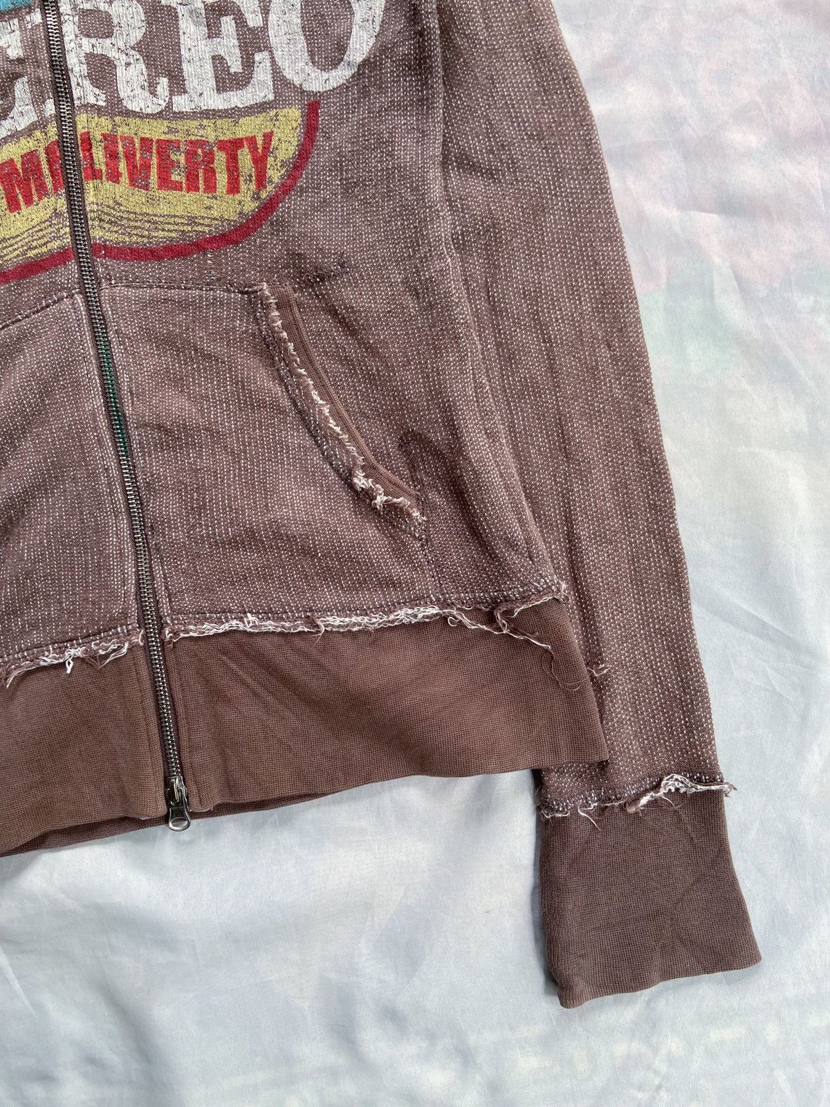 Japanese Brand INFINITY GORPCORE DISTRESSED ZIP HOODIE Size US S / EU 44-46 / 1 - 3 Thumbnail