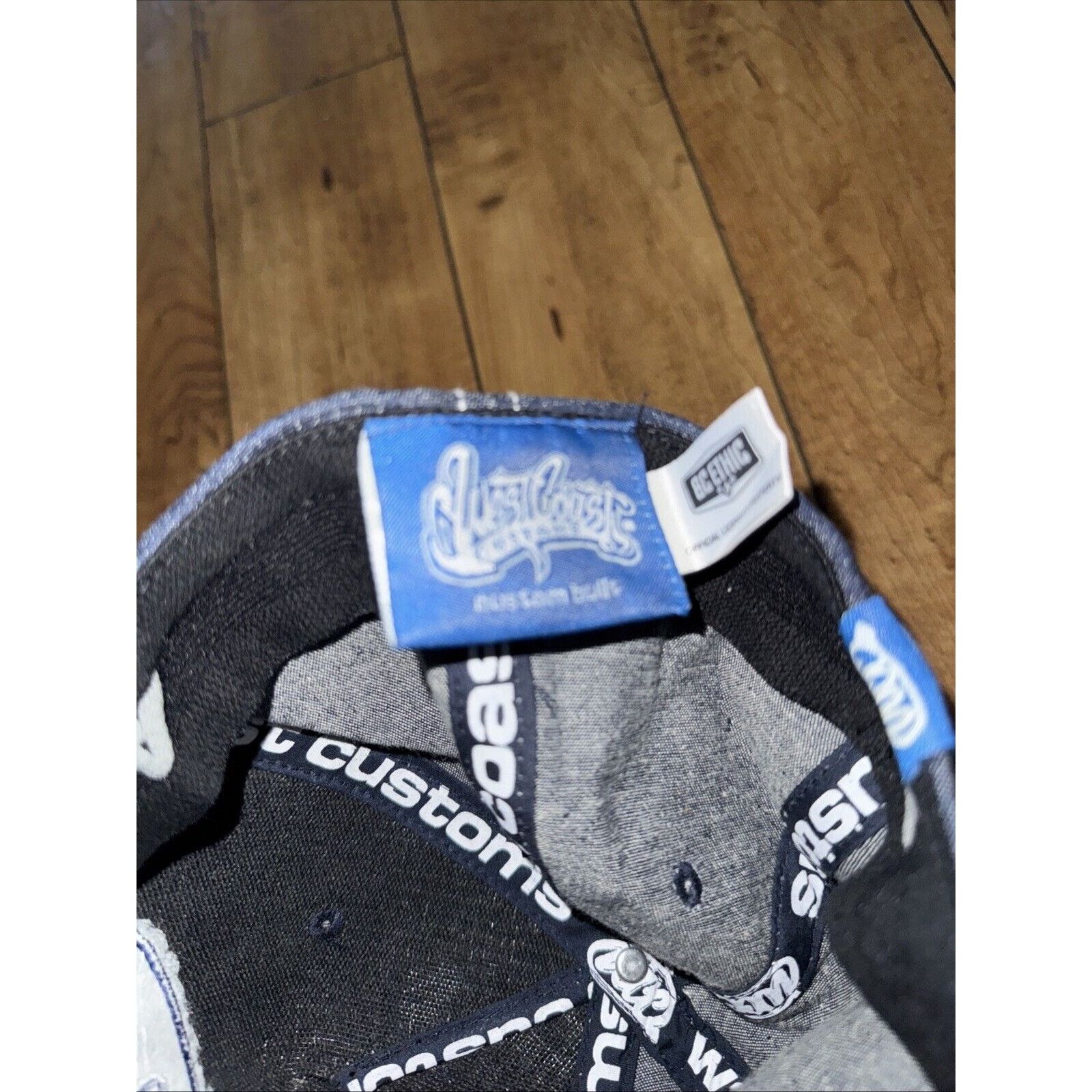 Japanese Brand × Vintage West Coast Customs Flex Fit Hat Blue Pint Stripes Size ONE SIZE - 2 Thumbnail