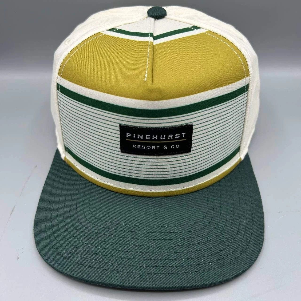 The Game Pinehurst Resort & CC Hat Men Green Striped Strap Back Size ONE SIZE - 1 Thumbnail