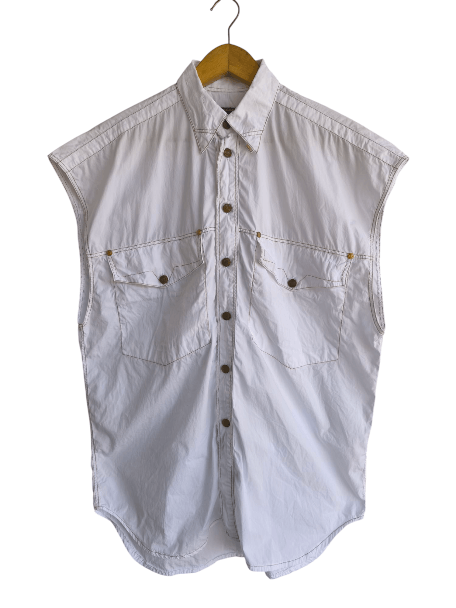 Versace × Versace Jeans Couture Versace jeans couture Sleeve less button up shirt Size US XL / EU 56 / 4 - 1 Thumbnail