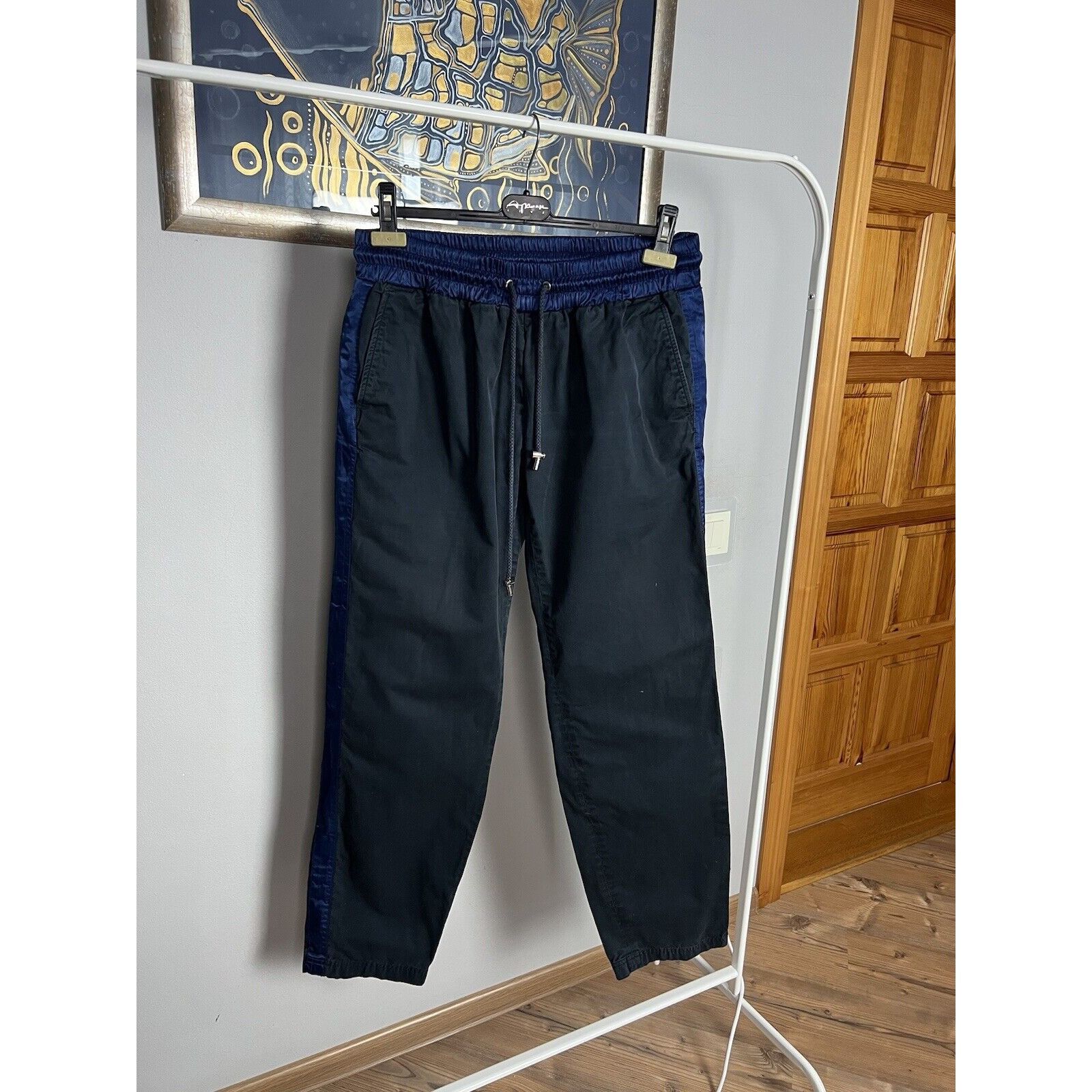 Dolce & Gabbana Dolce&gGabbana Black Navy Drawstring Pants Size 50 Size US 34 / EU 50 - 4 Thumbnail