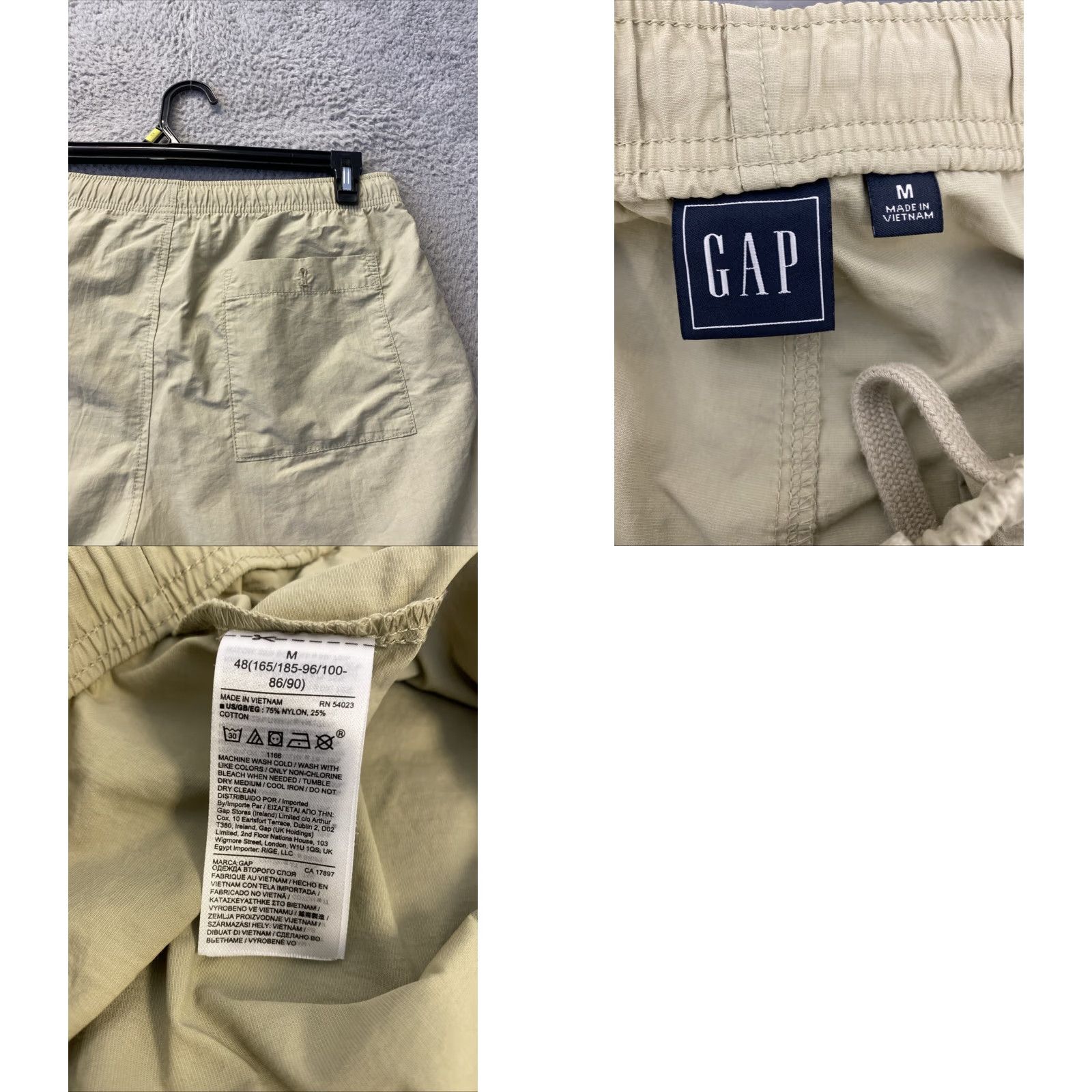 Gap GAP Men's Flat Front Shorts Nylon Khaki Size M /129-30 Size US 31 - 8 Thumbnail