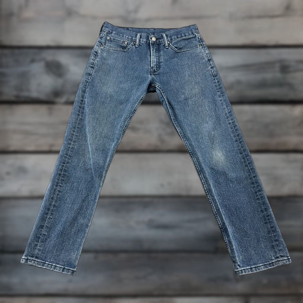 Levi's VINTAGE? No — Levis 511 Jeans Mens 29x30 Blue Skinny Leg Slim Fit Dark Wash Stretch Cotton Denim 5-Pocket Modern Levi's 511 Mens Jeans Size US 29 - 1 Thumbnail