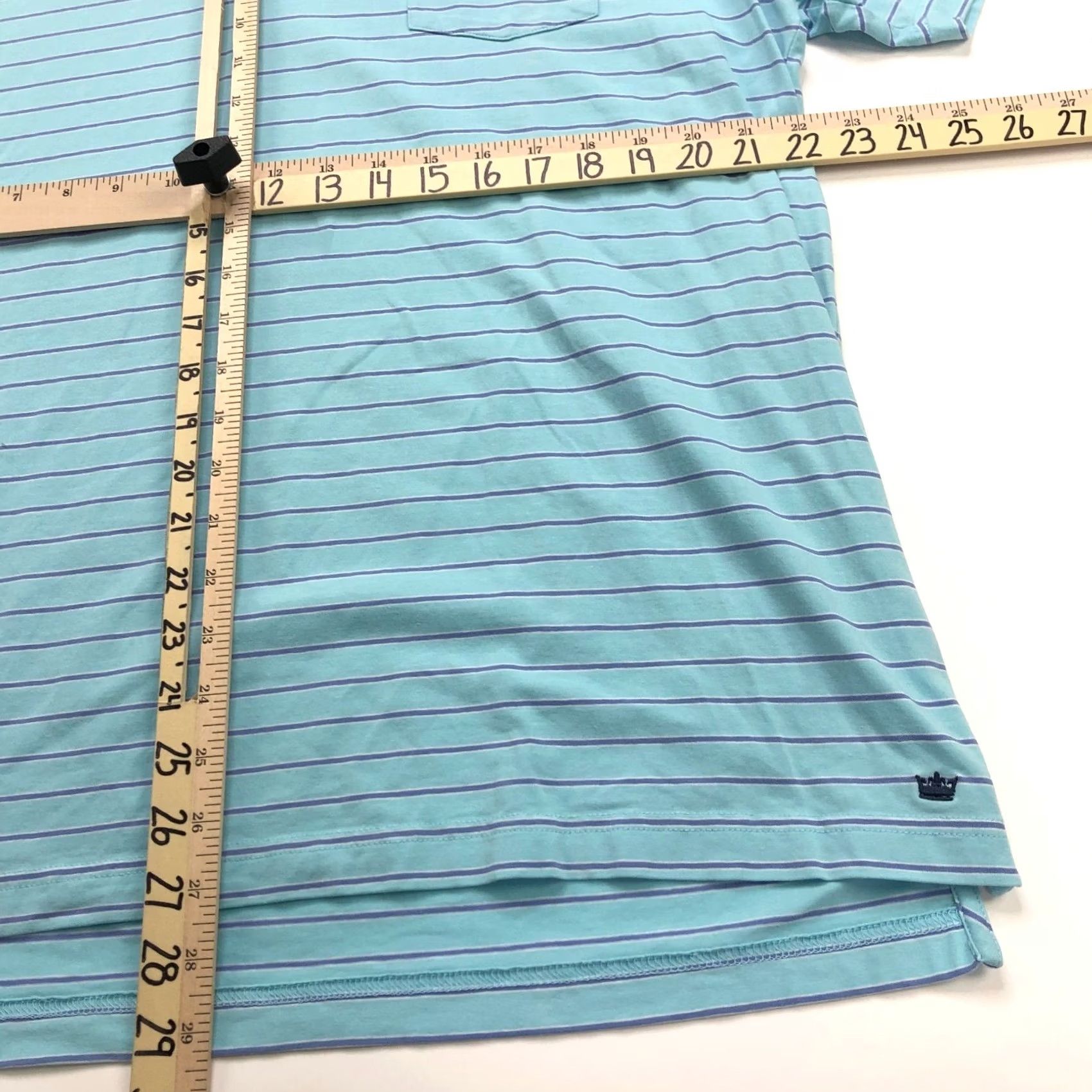 Peter Millar VINTAGE Peter Millar SEASIDE WASH Large Golf SS Stretch Button Polo Striped Shirt Size US L / EU 52-54 / 3 - 4 Thumbnail