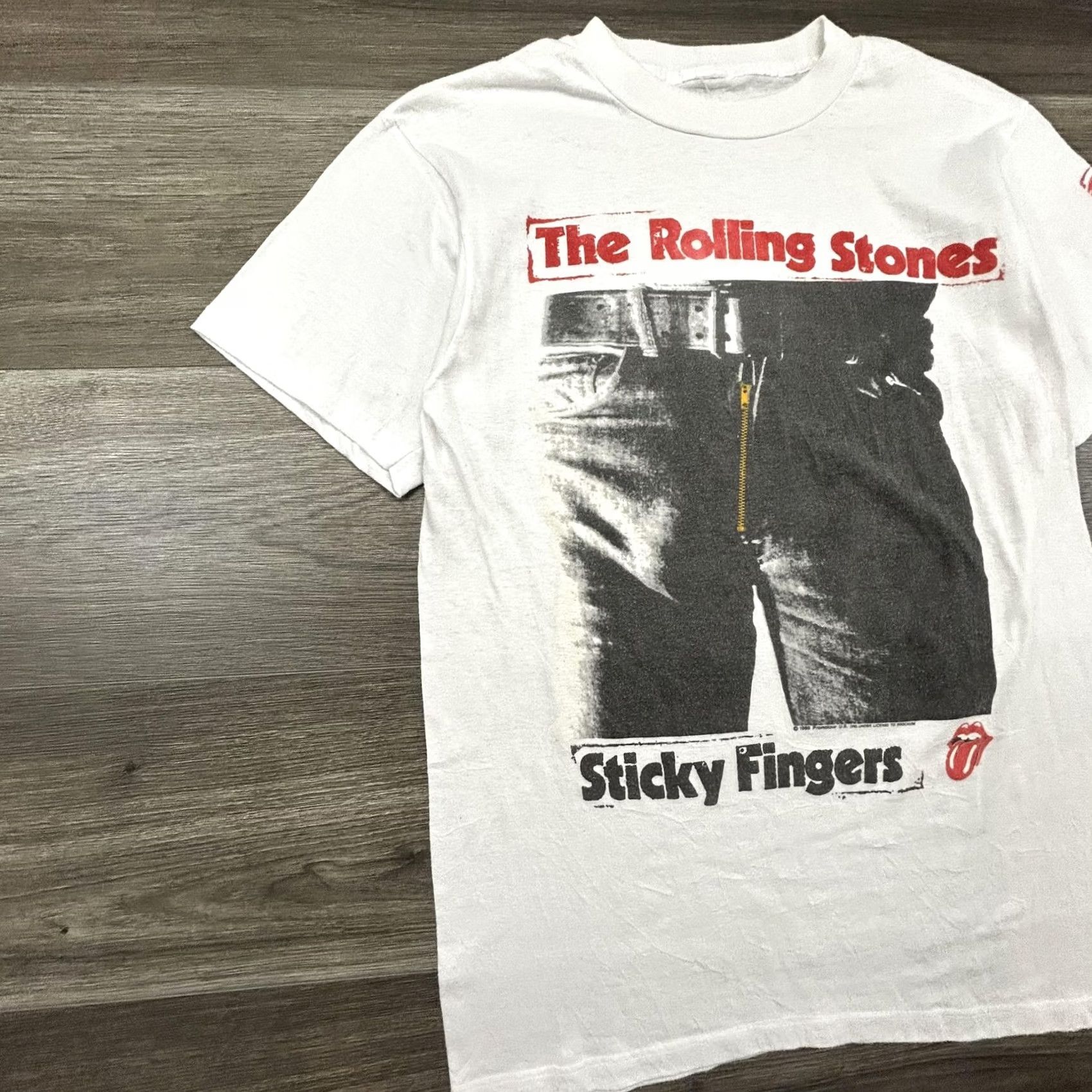 Vintage VINTAGE The Rolling Stones Shirt Mens Small White 1989 Tour Sticky Fingers Rock Concert 80s USA T-Shirt Size US S / EU 44-46 / 1 - 3 Thumbnail