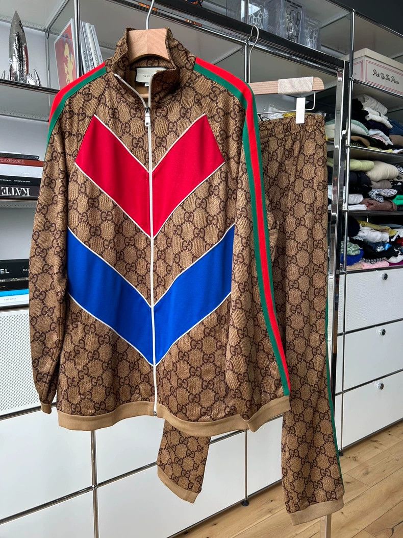 Gucci Gucci Red Blue Logo Jacket Set-dmc Size US S / EU 44-46 / 1 - 1 Thumbnail