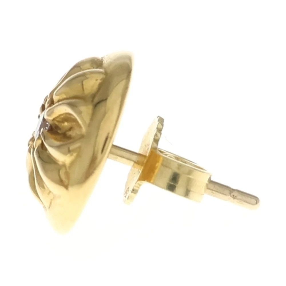 Chrome Hearts Chrome Hearts Diamond 22K Gold Stud Cross Earring Size ONE SIZE - 4 Thumbnail