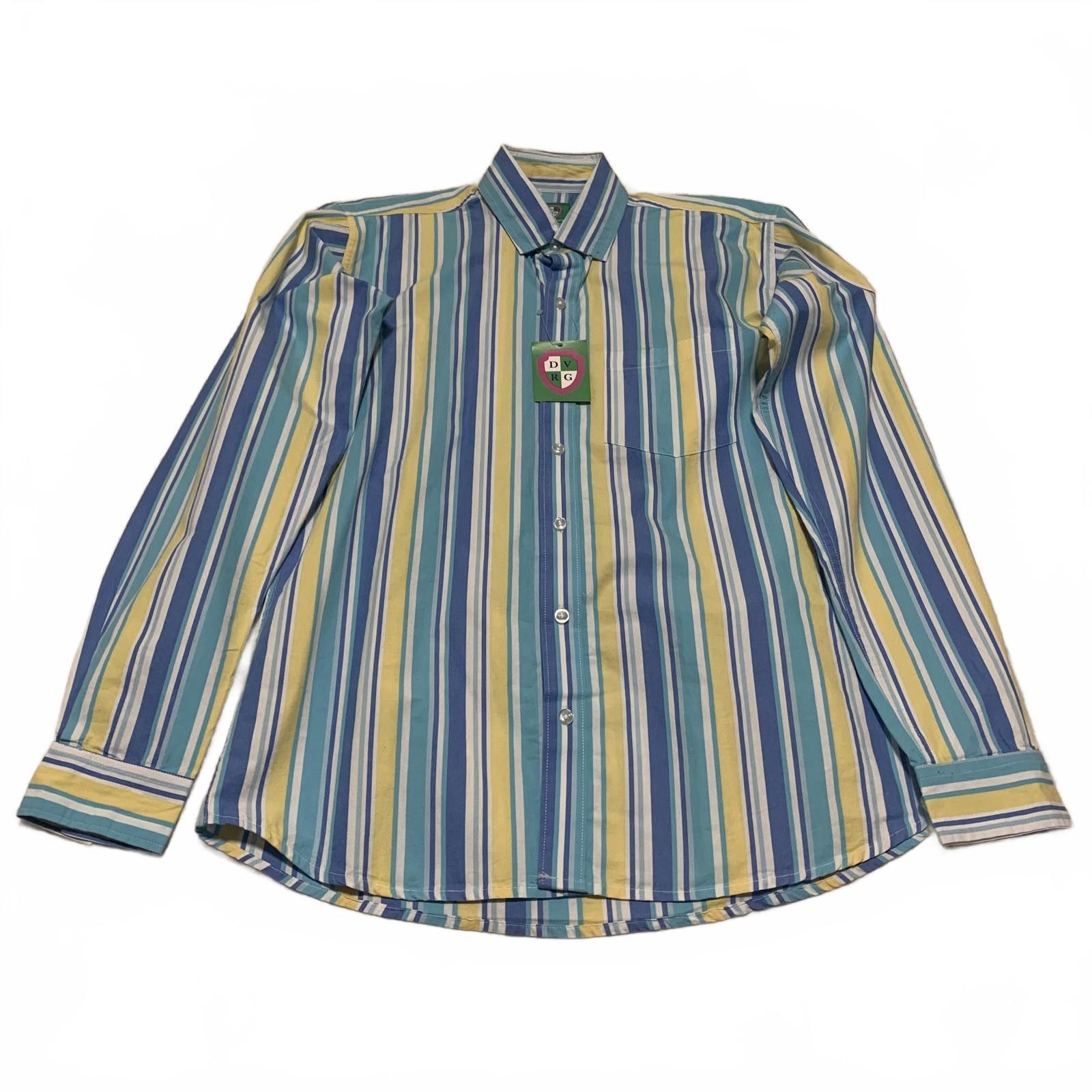 Other DVRG Men's Small Blue Yellow Green Striped Shirt Size US S / EU 44-46 / 1 - 1 Thumbnail