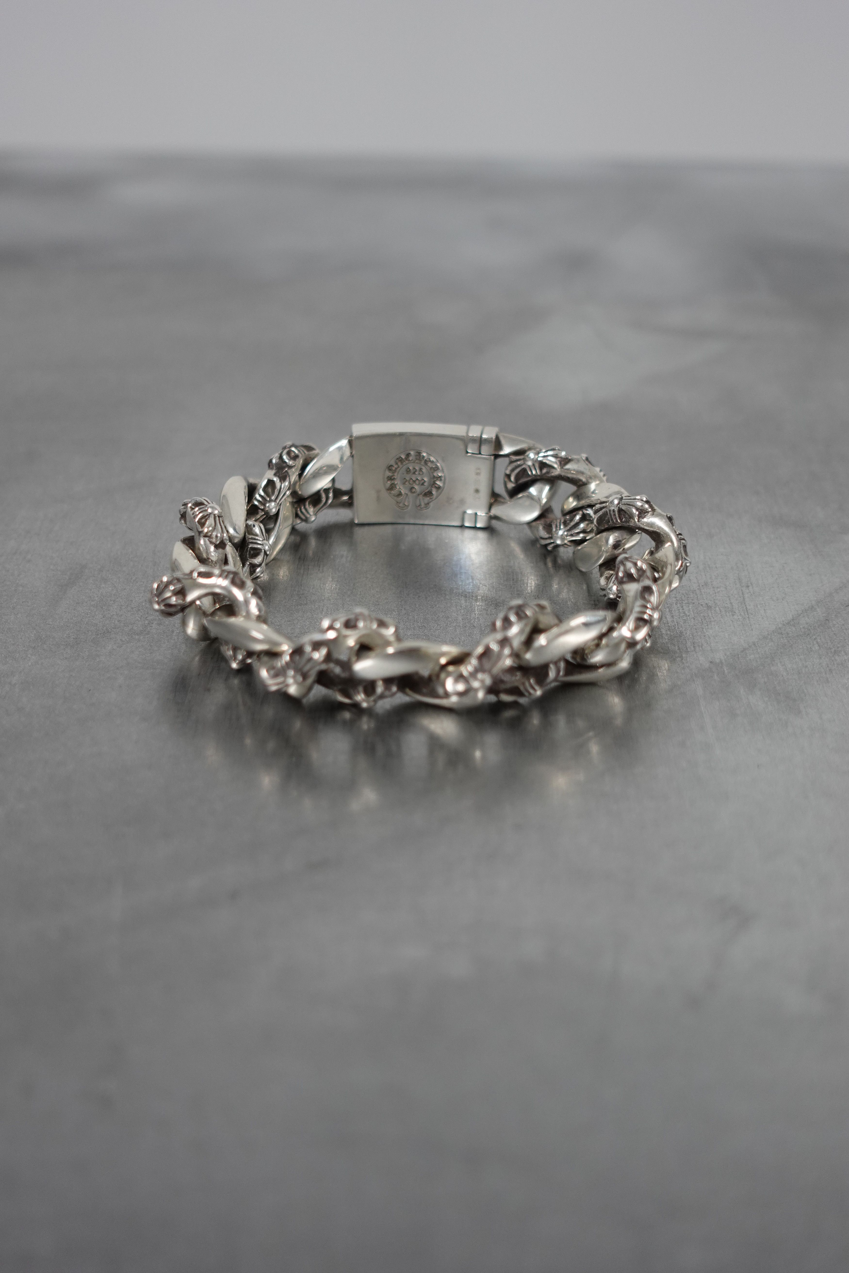 Chrome Hearts CHROME HEARTS SILVER PLUS CROSS BOX ID FANCY LINK BRACELET Size ONE SIZE - 4 Thumbnail