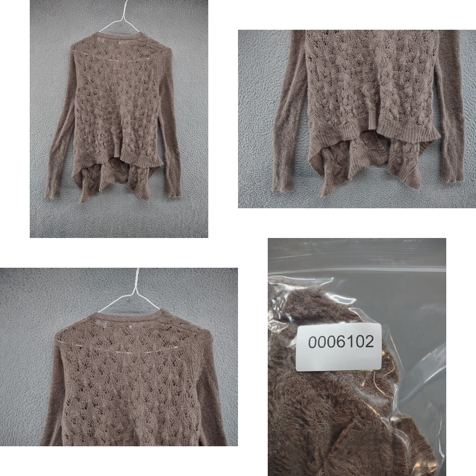 Vintage LC Lauren Conrad Open Front Lightweight Wool Blend Cardigan Sweater XS Brown Women Size XS / US 0-2 / IT 36-38 - 8 Thumbnail