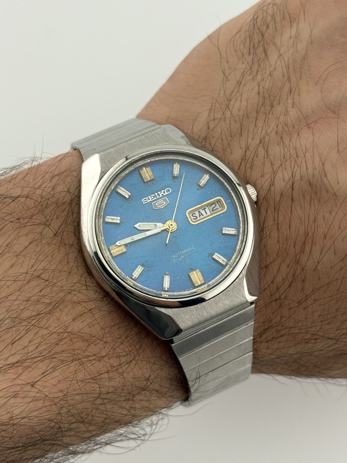 Seiko Seiko 6309 Auto Blue Dial 36mm Vintage Men’s Watch Size 36 - 9 Thumbnail