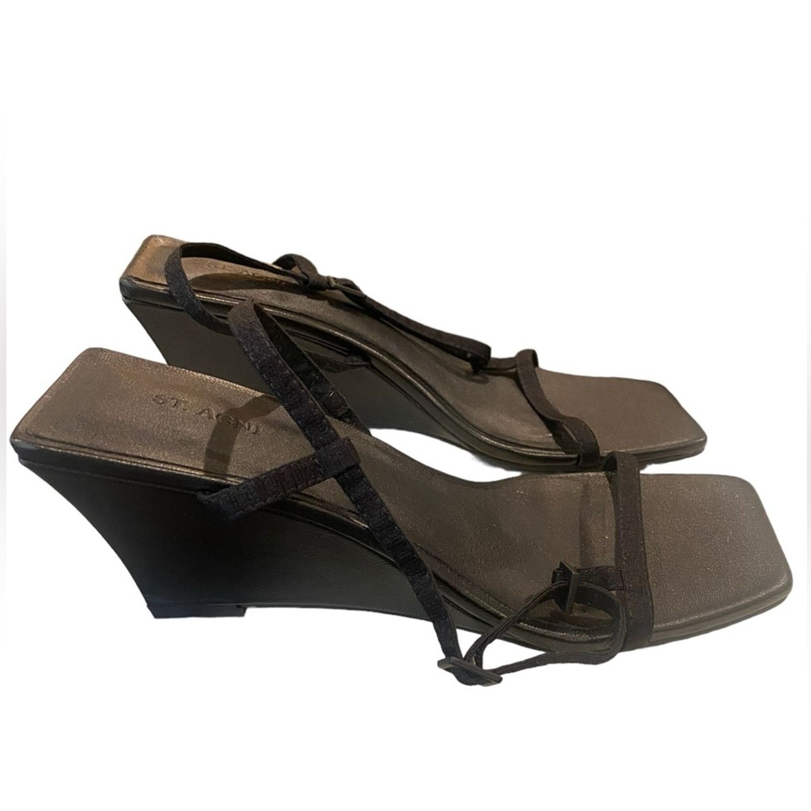 St. Agni ST.AGNI Brassiere Wedges Black 37 Size US 7 / IT 37 - 2 Thumbnail