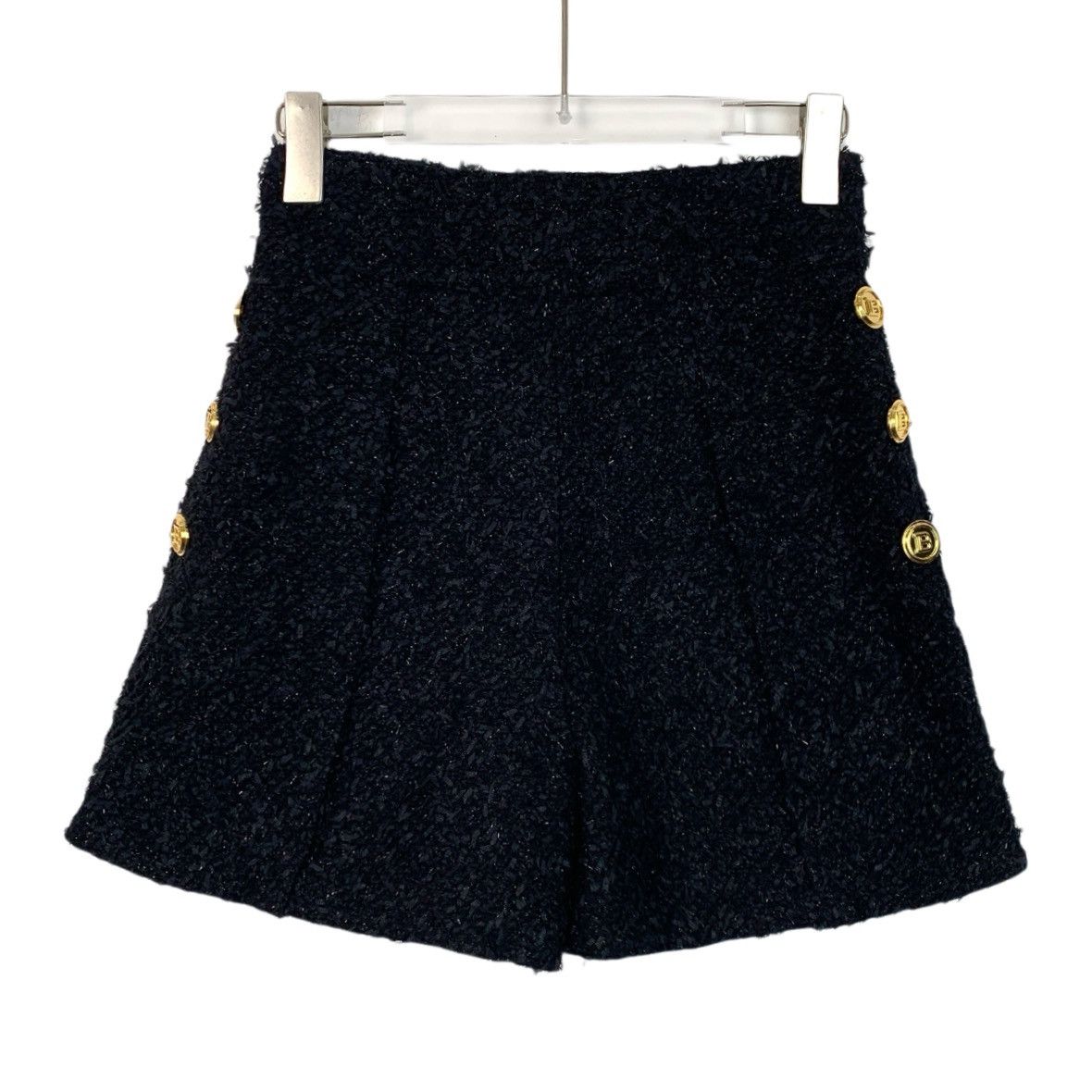 Balmain Balmain Black Cotton Knit Shorts K26WX Size 24" / US 00 / IT 34 - 1 Thumbnail