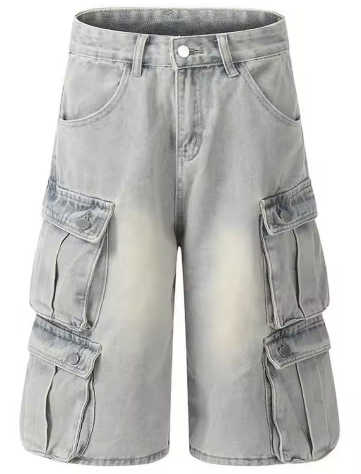Jean × Vintage American Style Multi Pocket Denim Shorts Size US 27 - 5 Thumbnail