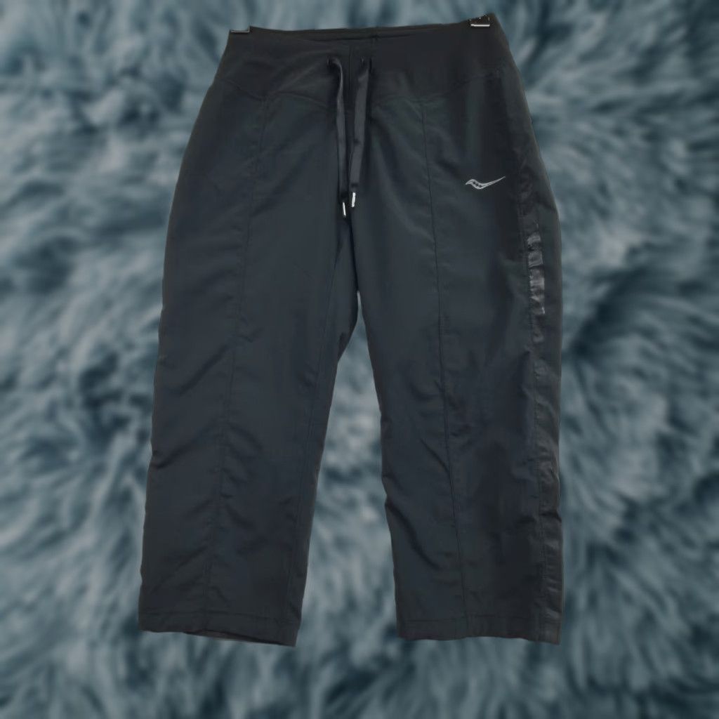 Saucony Saucony Jogger Pants Women XS Black Adjustable Waist Ankle Zip Pockets Running Tight Skinny Brand: Saucony Size 26" / US 2 / IT 38 - 1 Thumbnail