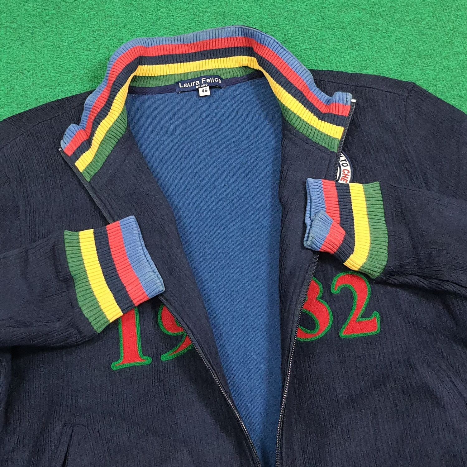 Vintage Vintage 90s Laura Felice Milano Jacket Ribbed Sweater C282N6 Size US S / EU 44-46 / 1 - 8 Thumbnail