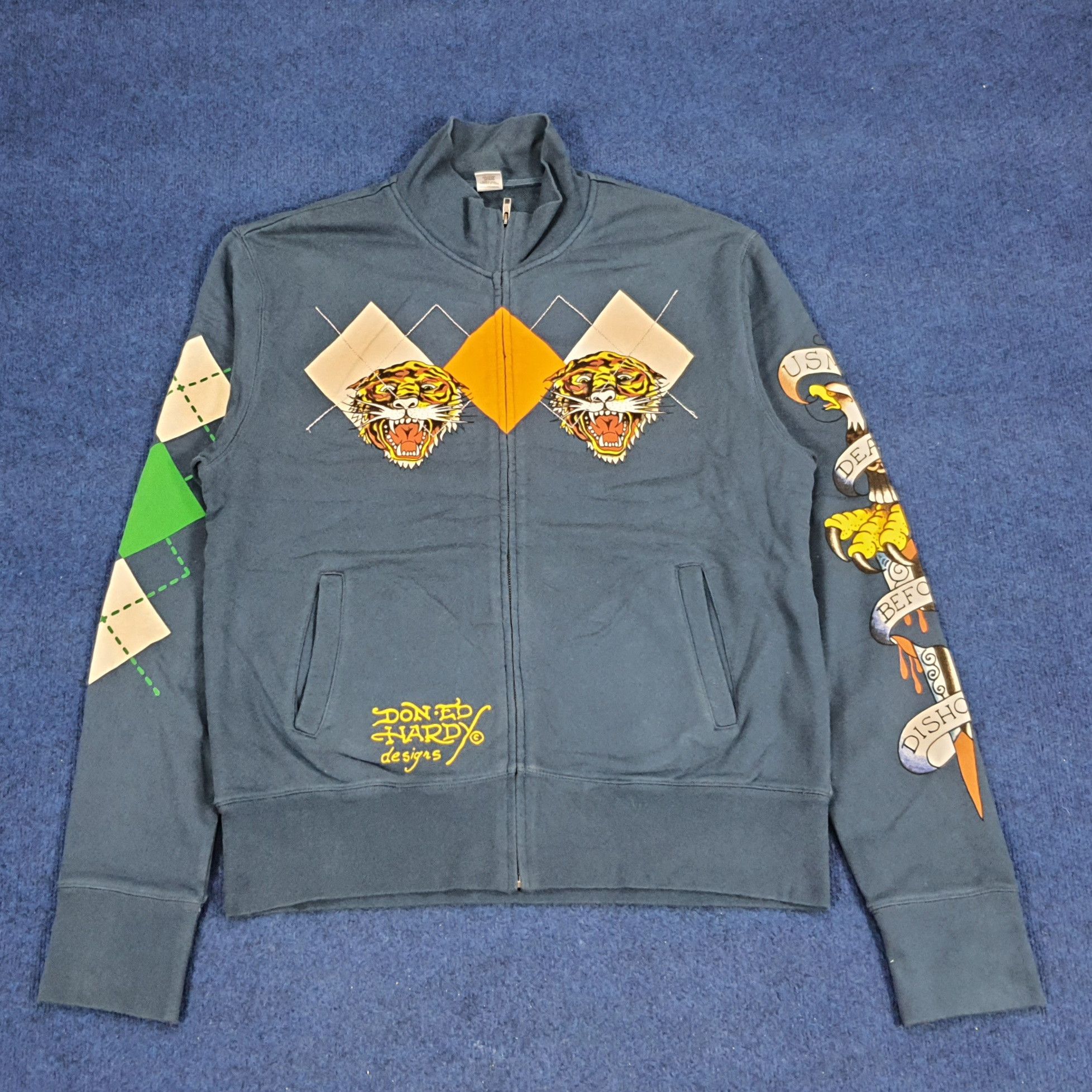 Christian Audigier Vintage Ed Hardy by Christian Audigier Zipper Sweatshirt Size US L / EU 52-54 / 3 - 3 Thumbnail