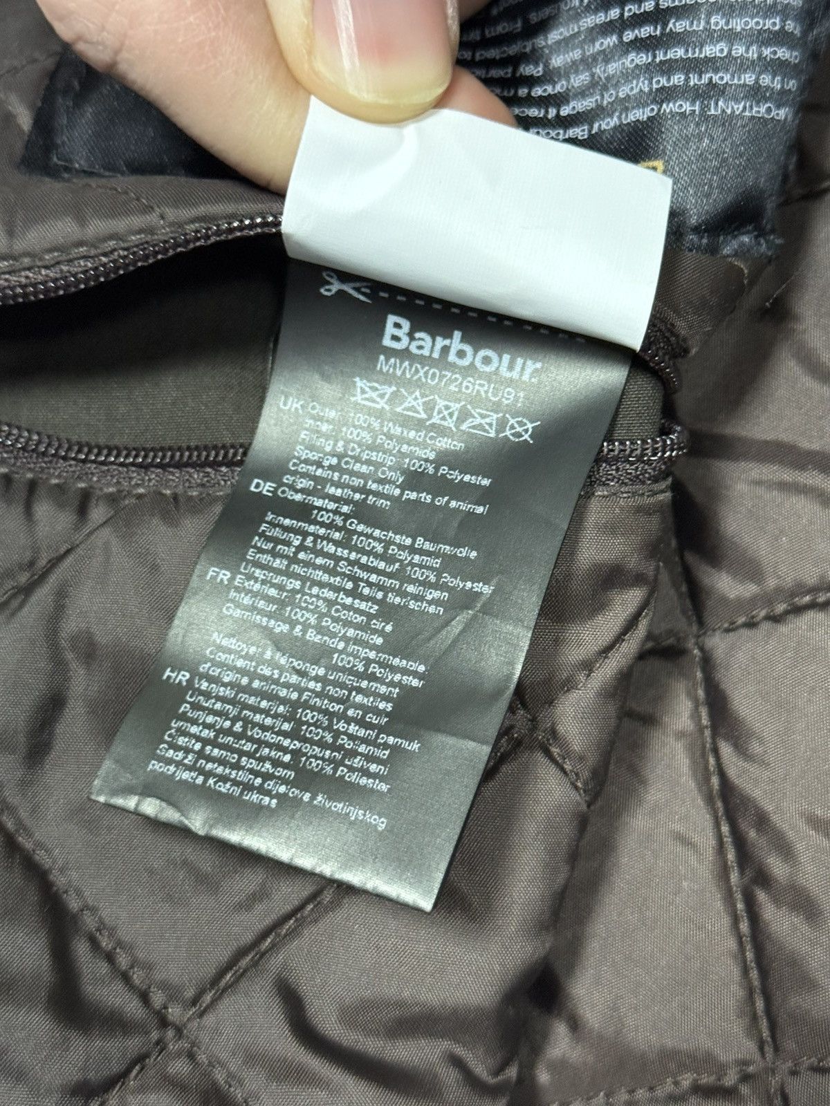 Barbour Prestbury wax jacket zip vintage