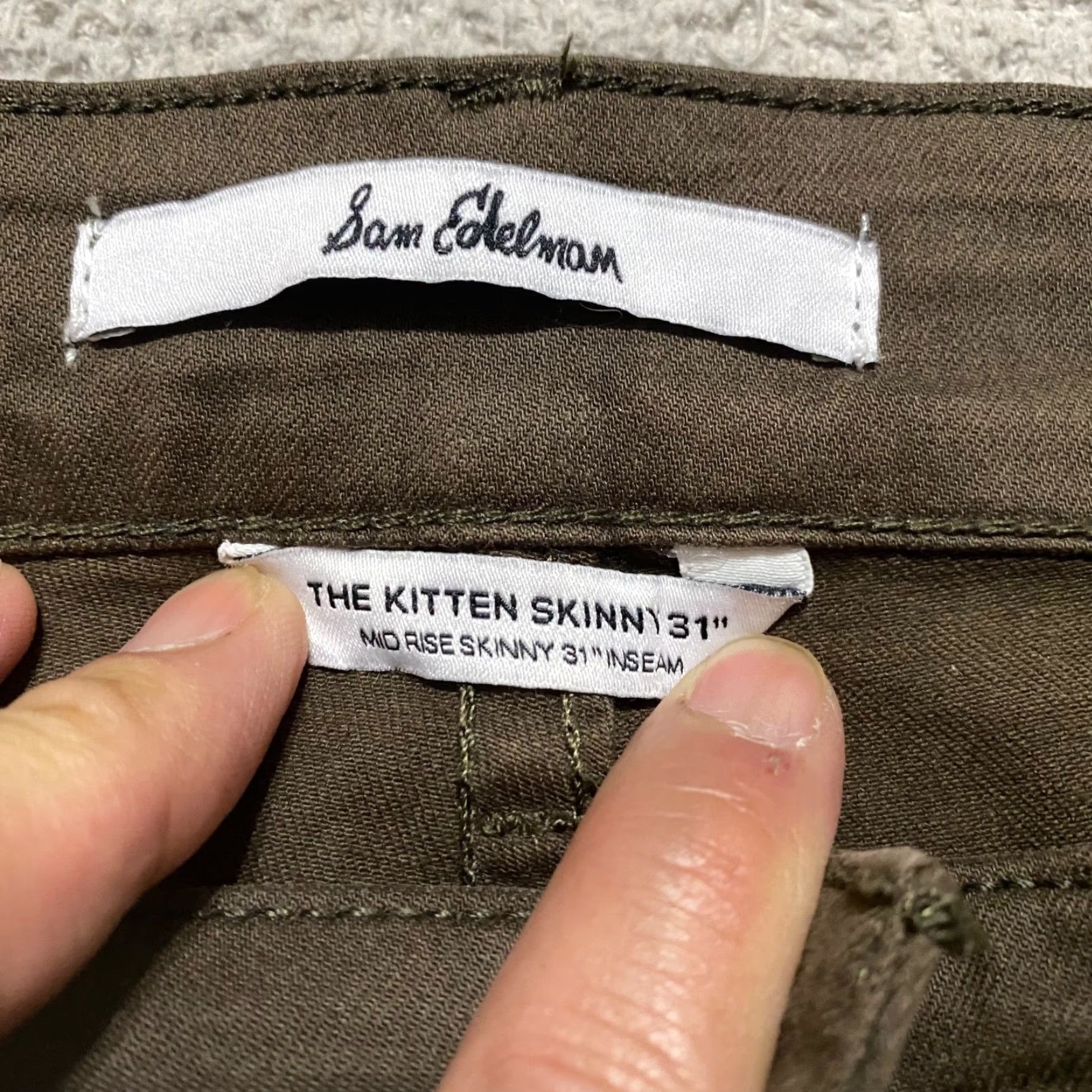 Sam Edelman Sam Edelman Jeans Womens Regular Size 16 Brown Mid Rise Skinny 30 Inseam 5-Pocket Design Size 38" / US 16 / IT 52 - 4 Thumbnail