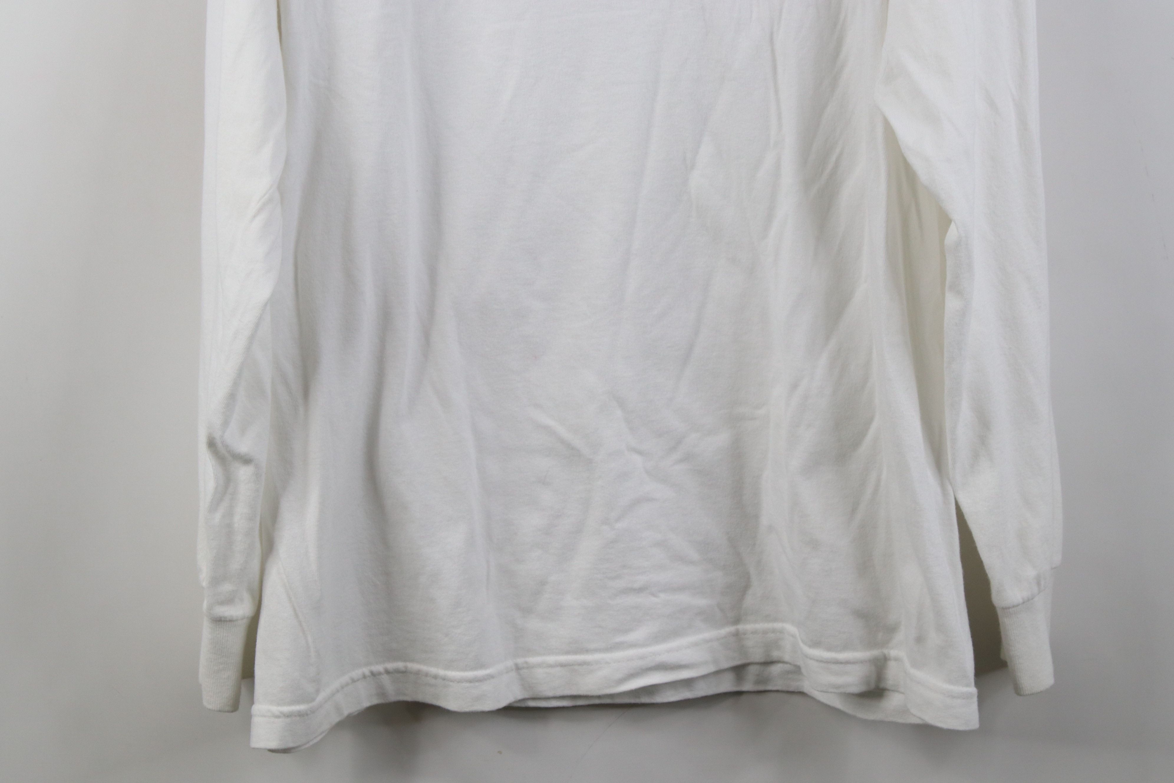 Vintage Vintage 90s Y2K Oil Corporation Long Sleeve T-Shirt White Size US L / EU 52-54 / 3 - 12 Thumbnail