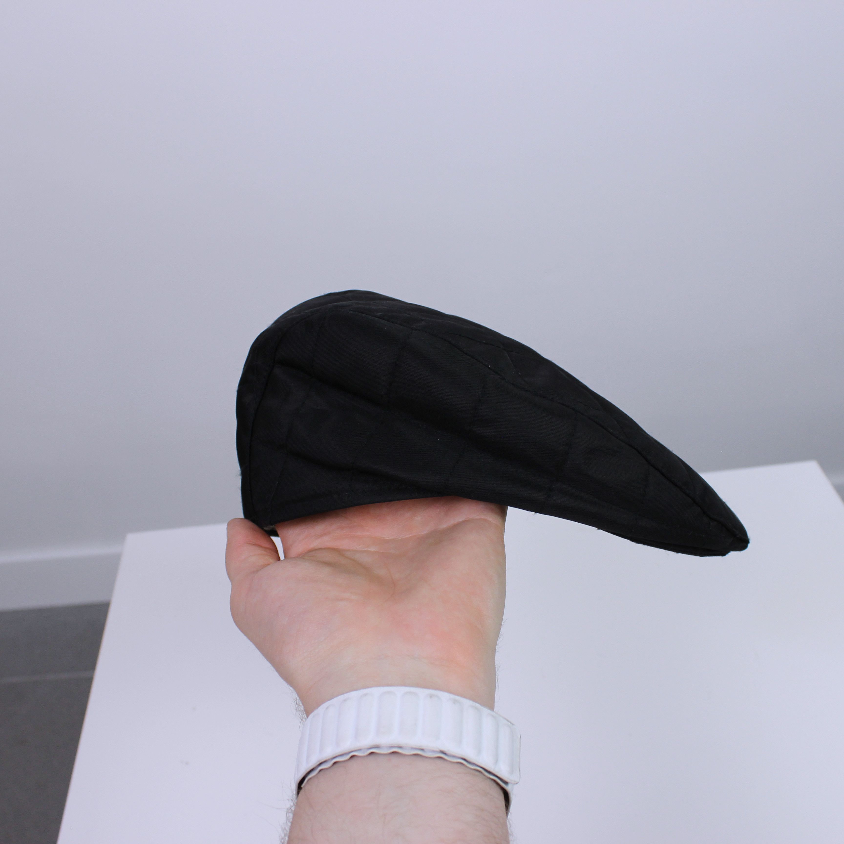 Burberry BURBERRY Black Nova nylon Flat Cap Newsboy Hat S England Size ONE SIZE - 6 Thumbnail