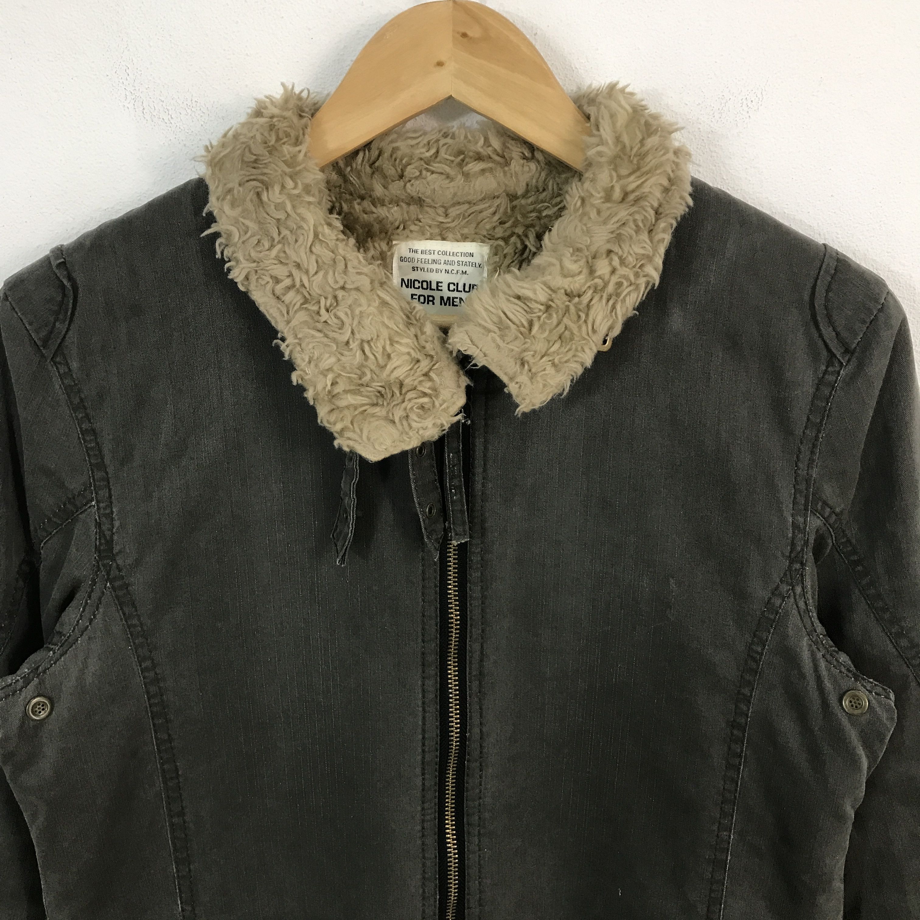 Japanese Brand × Nicole Club Japan style nicole club for men Sherpa fur jacket Size US M / EU 48-50 / 2 - 3 Thumbnail