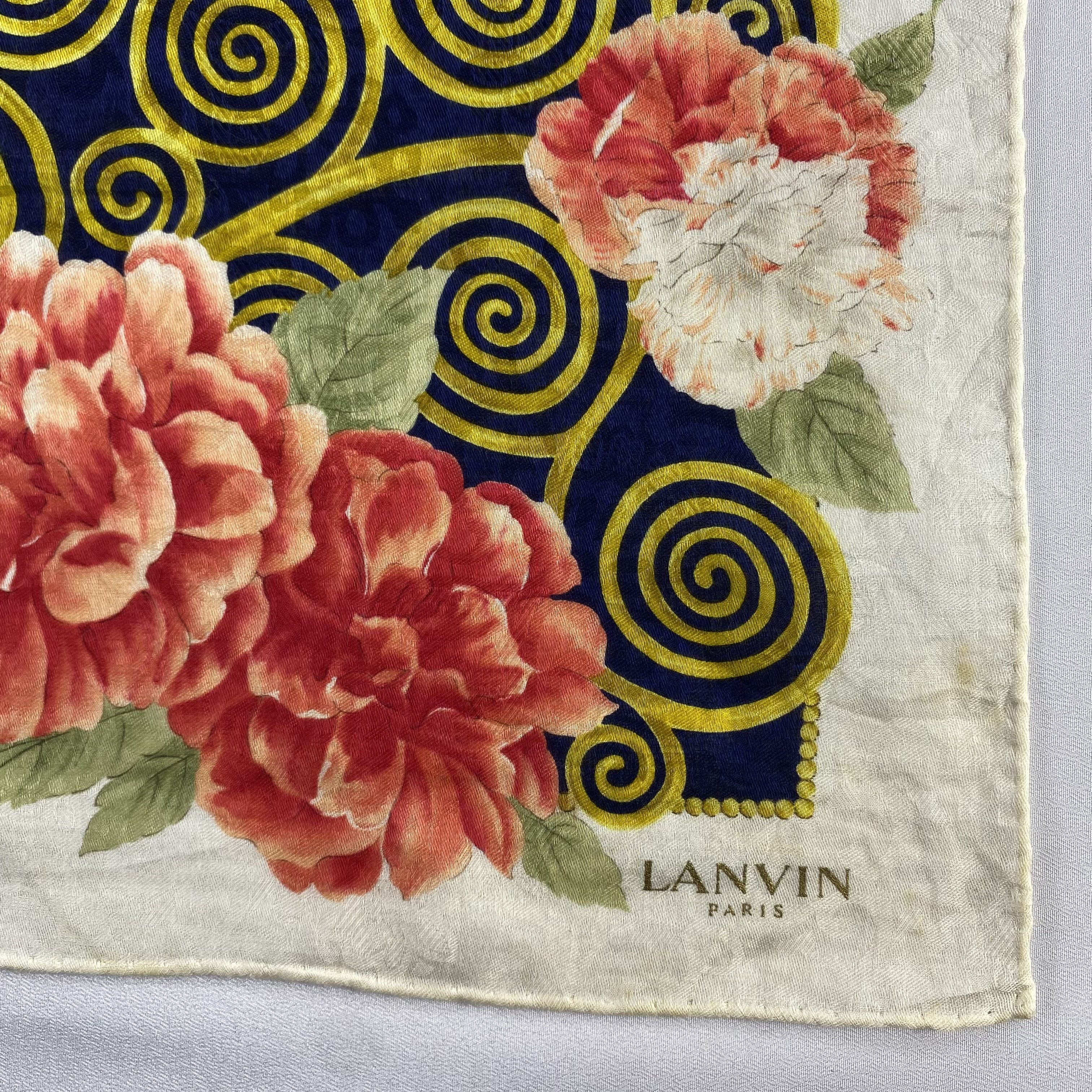 Lanvin × Vintage Lanvin Handkerchief / Neckerchief / Bandana-P1501 Size ONE SIZE - 4 Thumbnail