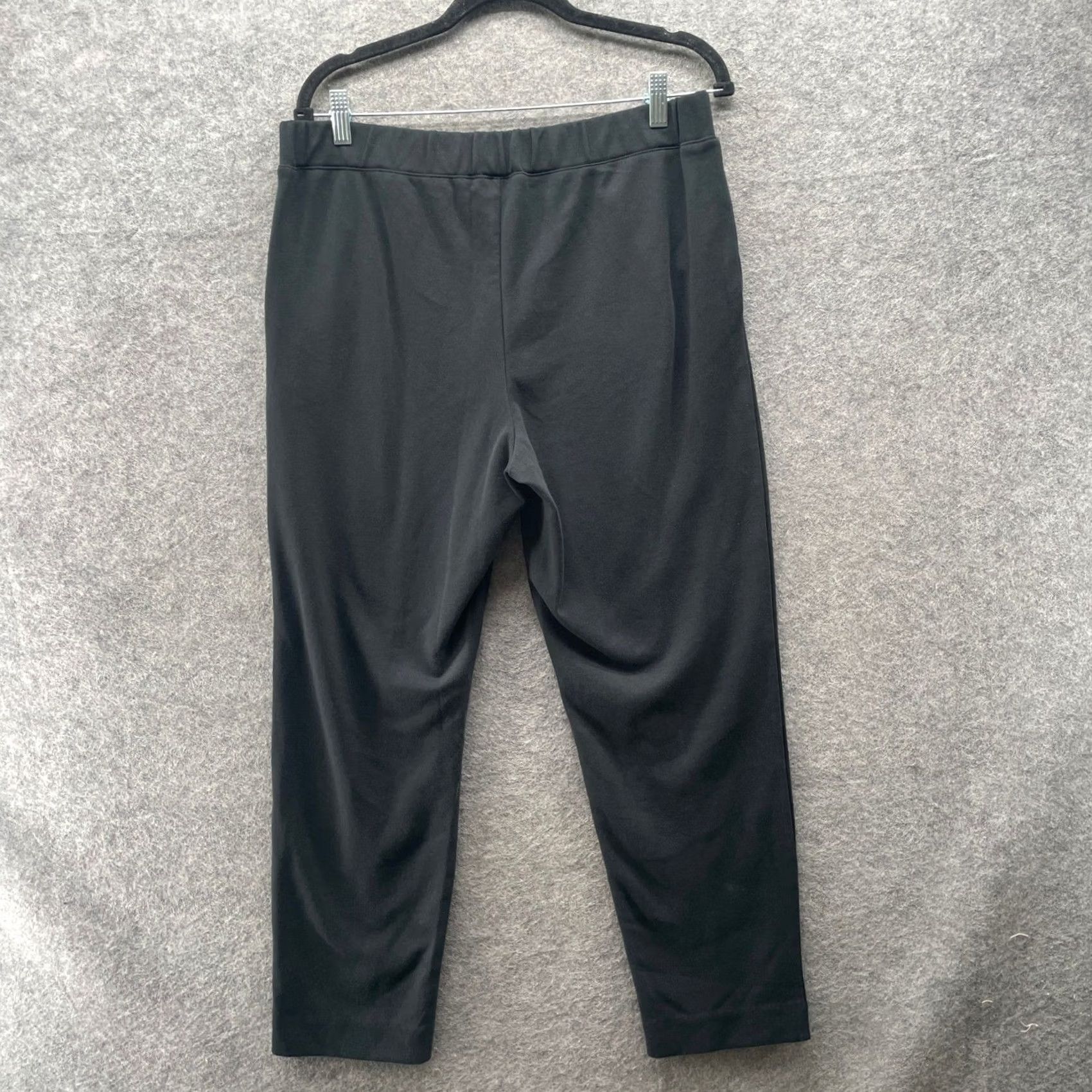 J.Crew J.Crew Pintuck Sweatpants Womens L Black High Rise Ponte Knit Slim Tapered Size 36" / US 14 / IT 50 - 2 Thumbnail