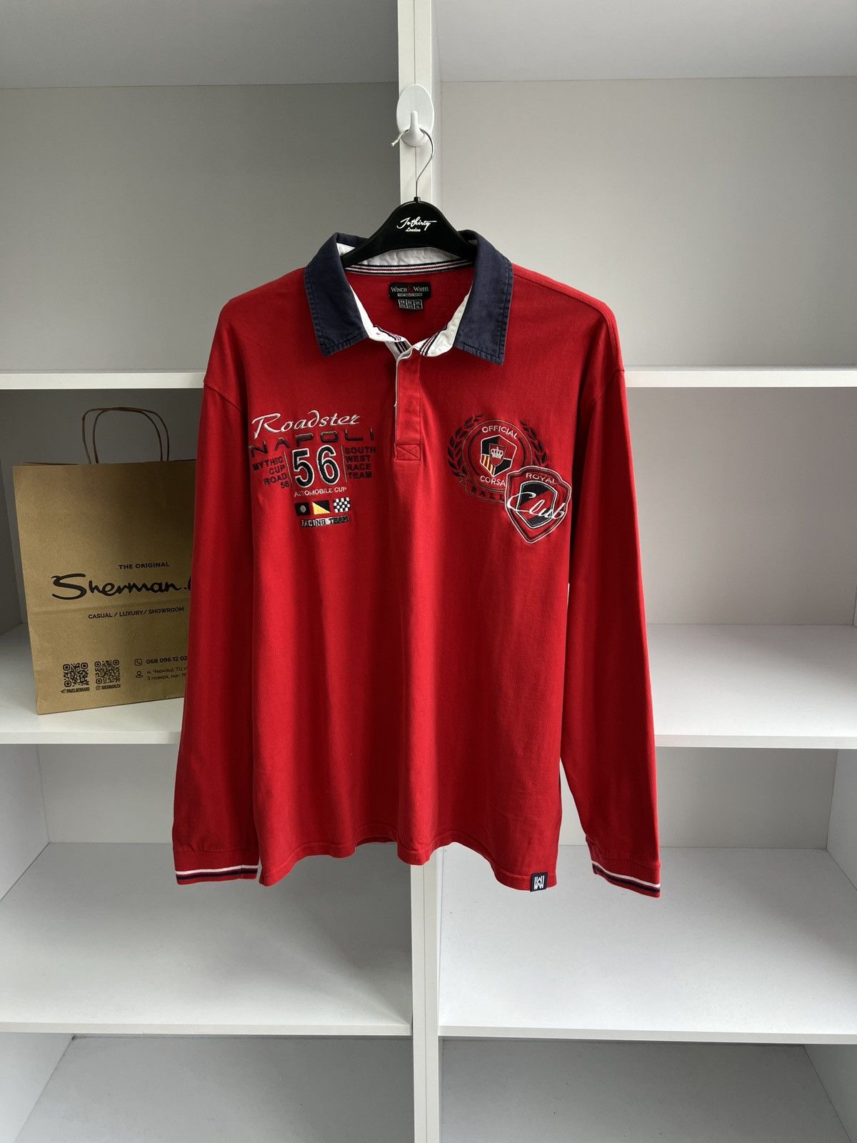 Designer × Vintage Vintage Roadster Napoli 56 racing Long sleeve Size US XL / EU 56 / 4 - 3 Thumbnail