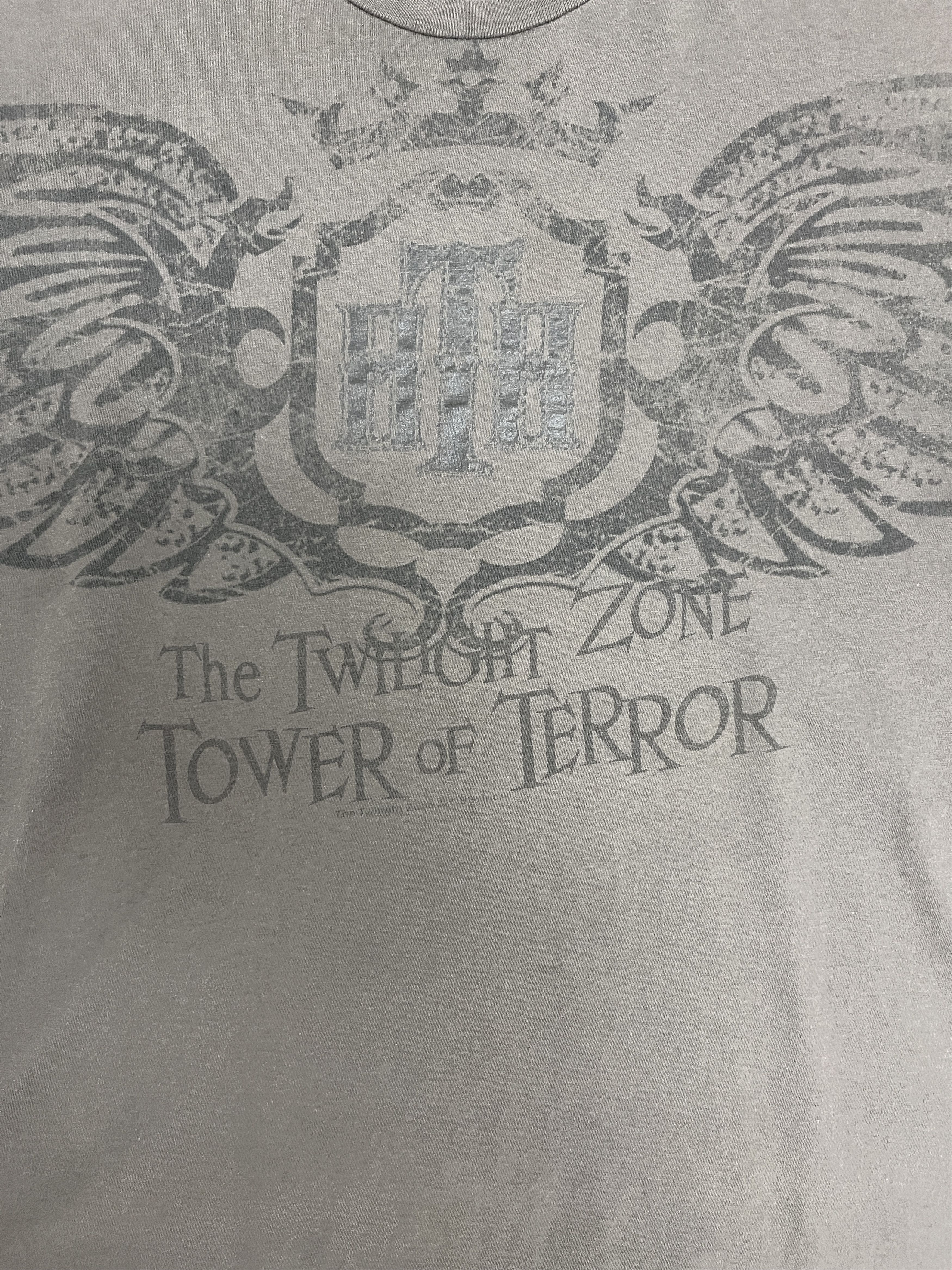 Vintage Twilight Zone Tower Of Terror Vintage Grey T-Shirt Tee Size US XL / EU 56 / 4 - 2 Thumbnail