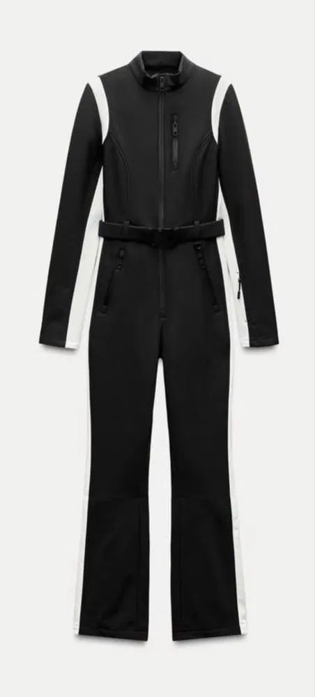 Zara Zara Ski REcco Jumpsuit Snowsuit Fleece Lined Pants Size 30" / US 8 / IT 44 - 4 Thumbnail