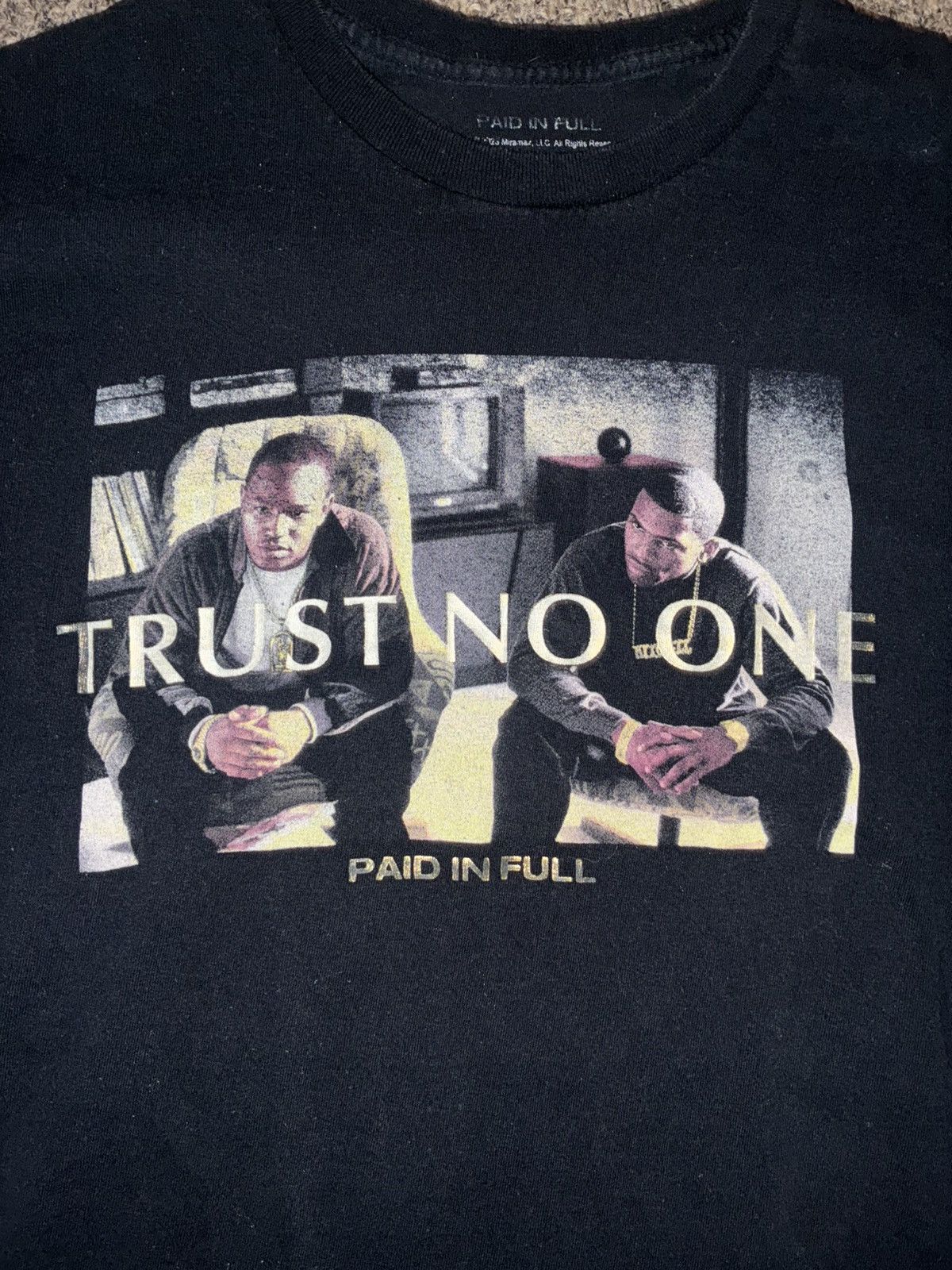Fashion Nova × Vintage Paid In Full - Trust No One Graphic Tee Fashion Nova Mens Size US L / EU 52-54 / 3 - 2 Thumbnail