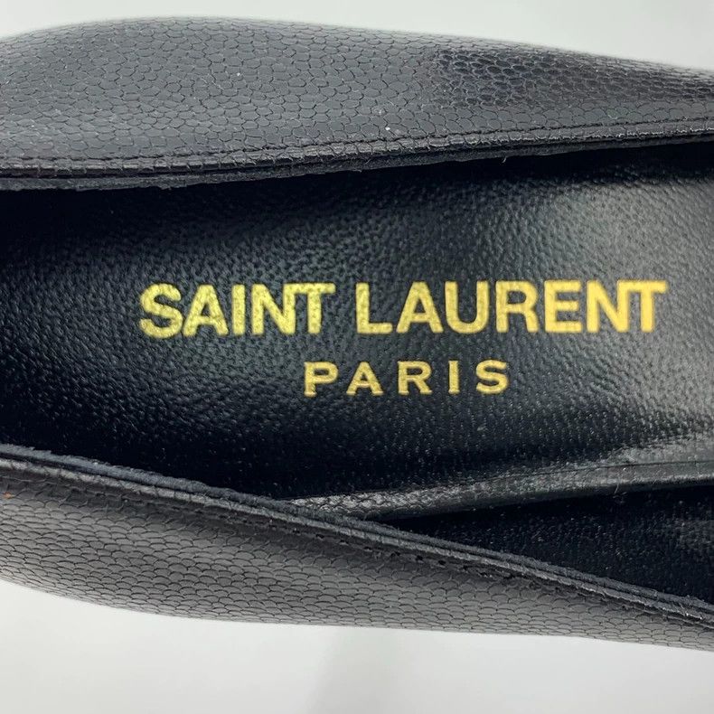 Saint Laurent Paris Saint Laurent Paris Black pointy thick heel leather high h Size US 4 / IT 34 - 7 Thumbnail